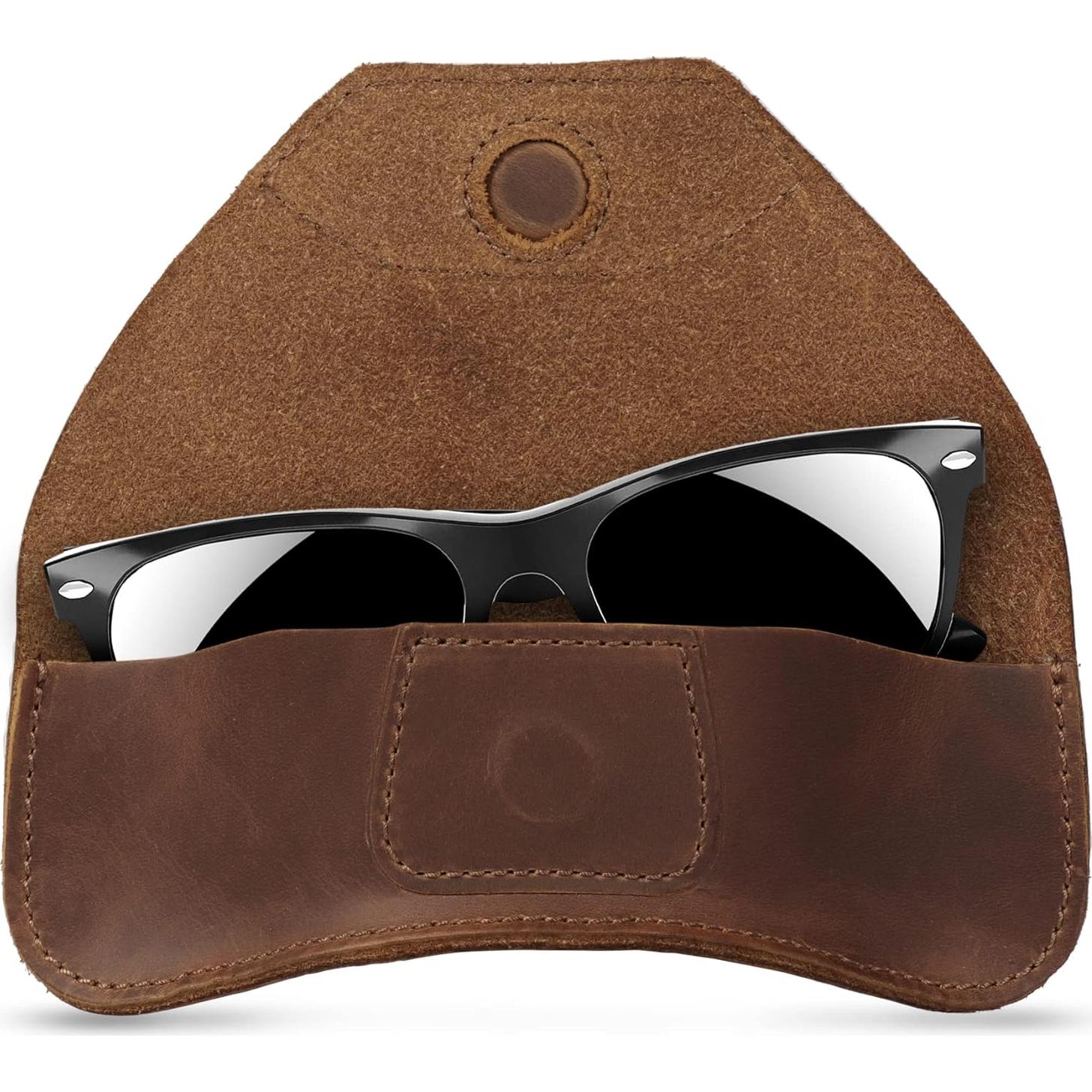 Funda de Cuero Genuino Londo para Gafas - 16x7x3.8 cm