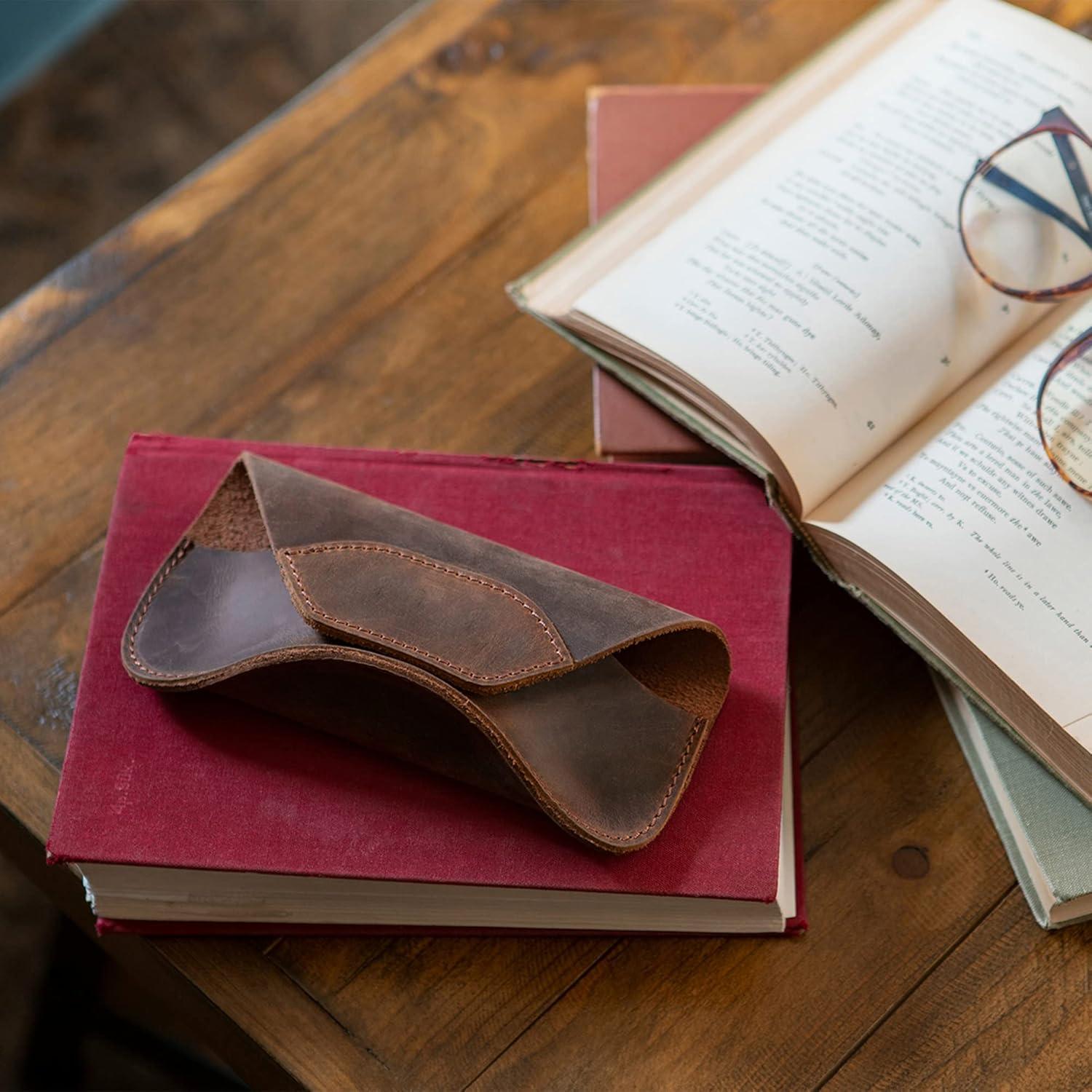 Funda de Cuero Genuino Londo para Gafas - 16x7x3.8 cm