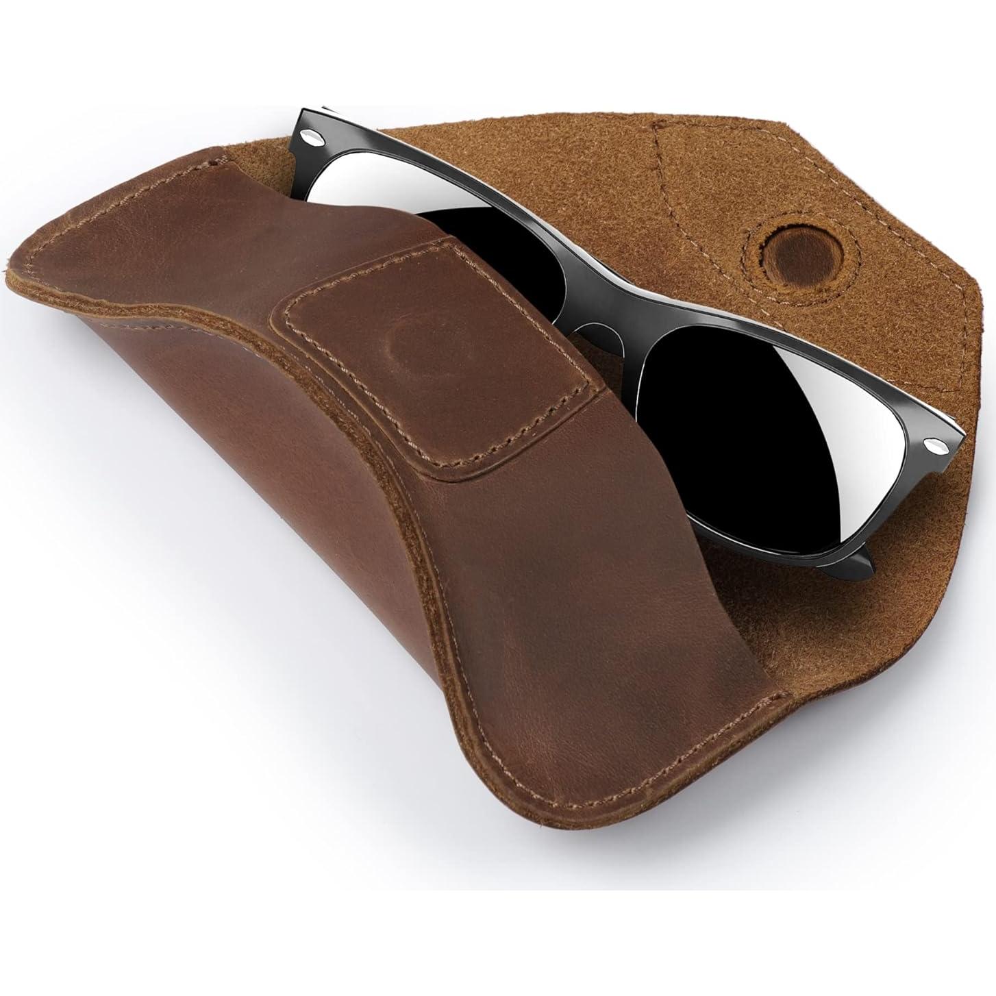 Funda de Cuero Genuino Londo para Gafas - 16x7x3.8 cm