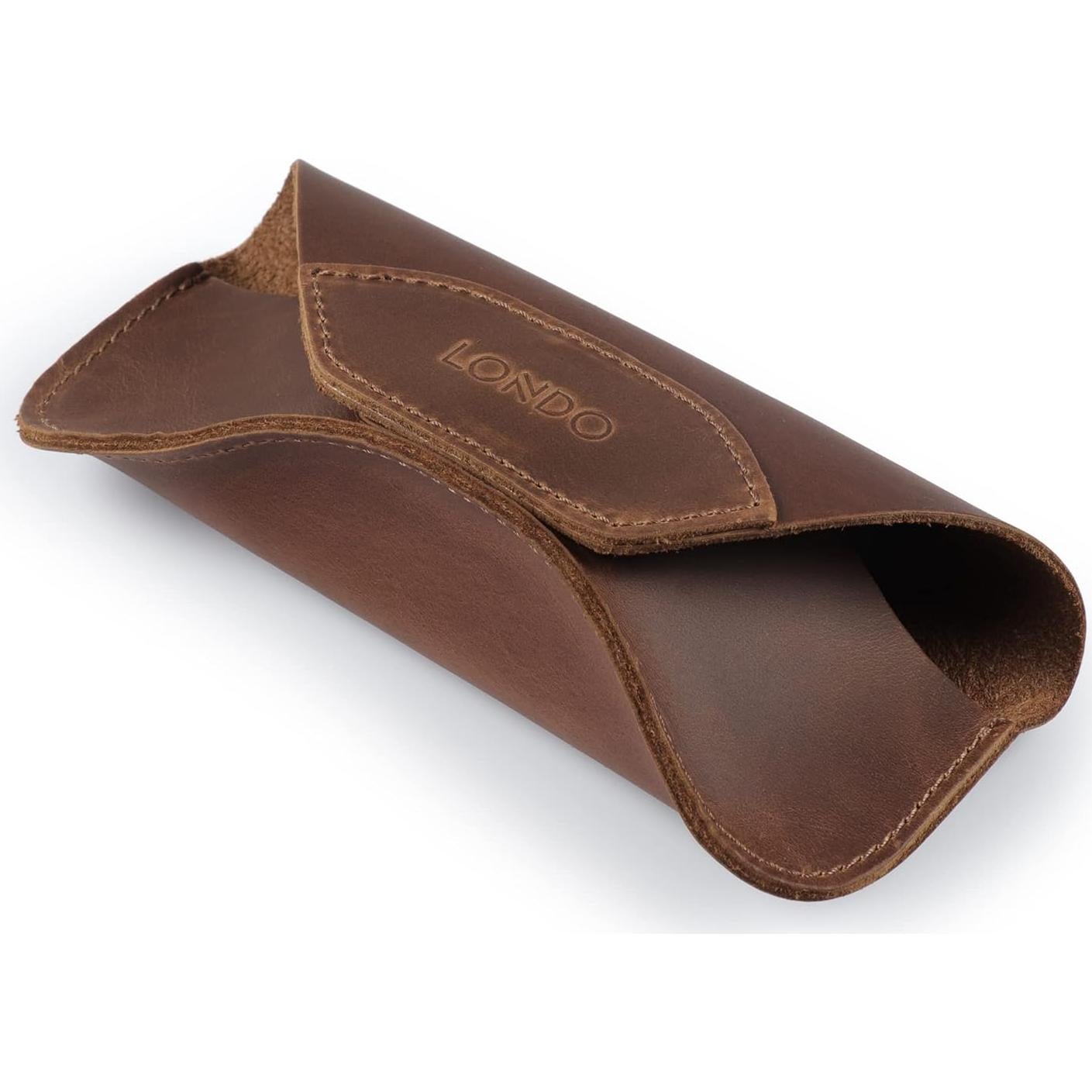 Funda de Cuero Genuino Londo para Gafas - 16x7x3.8 cm