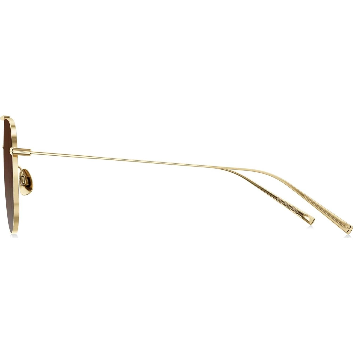 Gafas de Sol Aviador Polarizadas Bolon Titanio Oro Claro