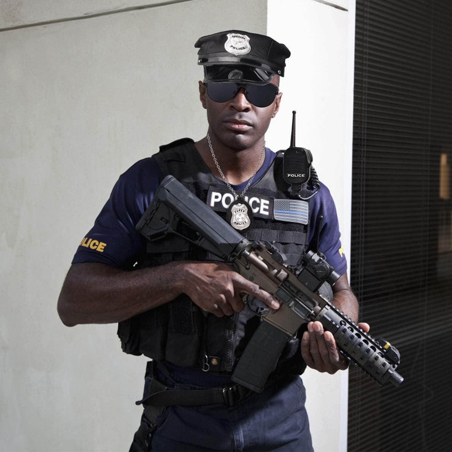 Conjunto de Disfraz de Policía Beelittle - Sombrero, Esposas, Gafas