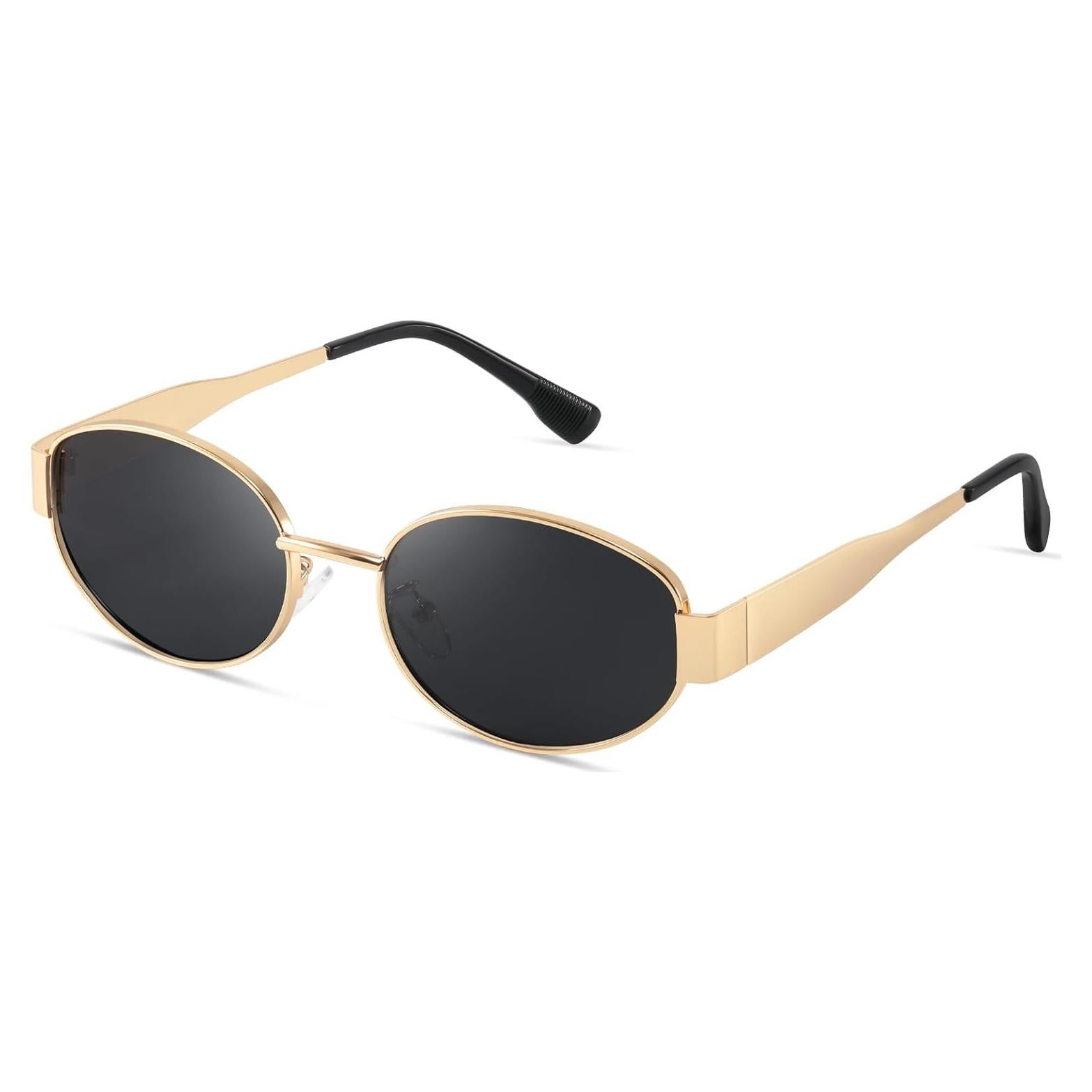 Gafas de sol polarizadas Dokbini para mujeres UV400 doradas