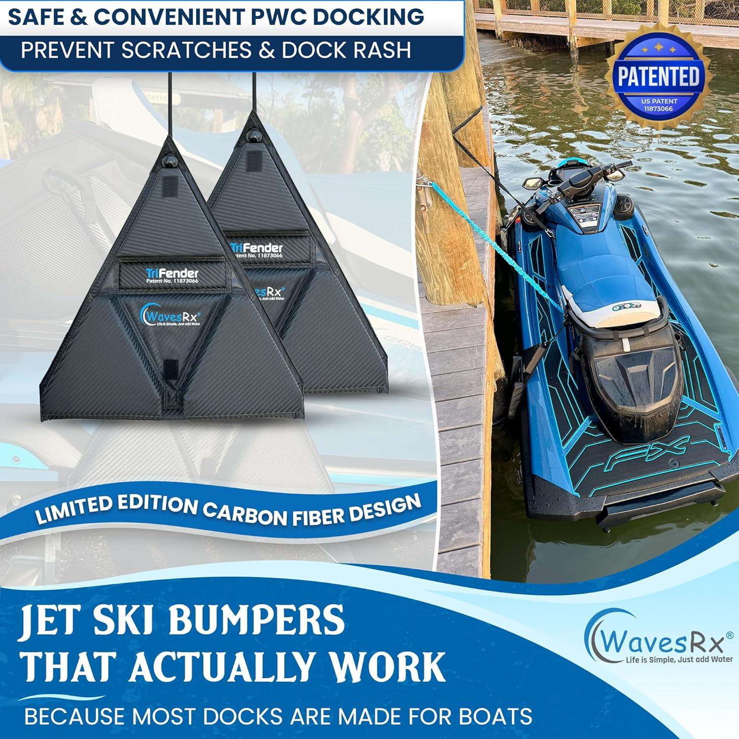 Bumper de Fender PWC WAVESRX Fibra de Carbono 2 Unidades