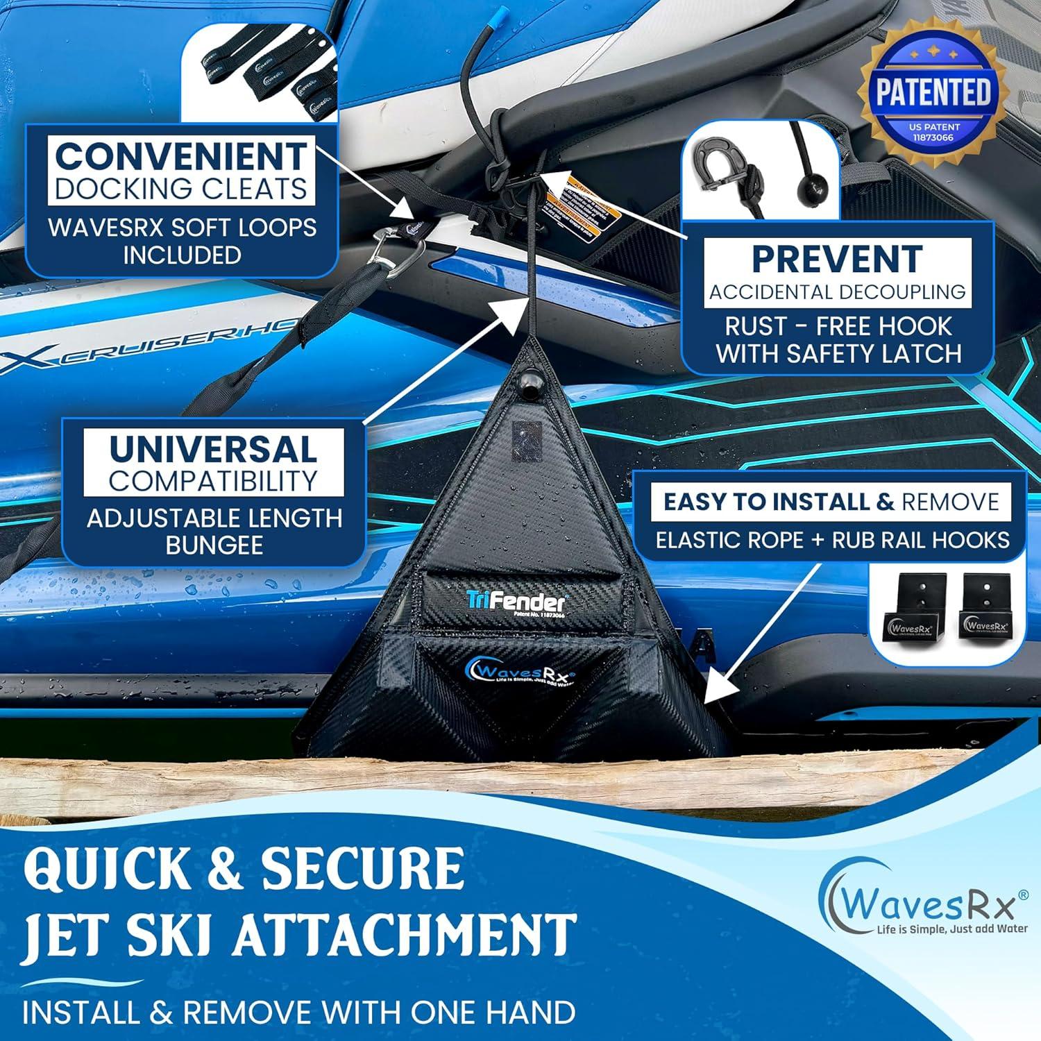 Bumper de Fender PWC WAVESRX Fibra de Carbono 2 Unidades