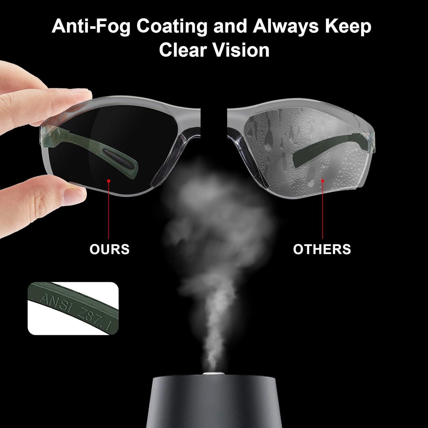 Gafas de Tiro Xaegistac Antivaho con Estuche Duro Verde Militar