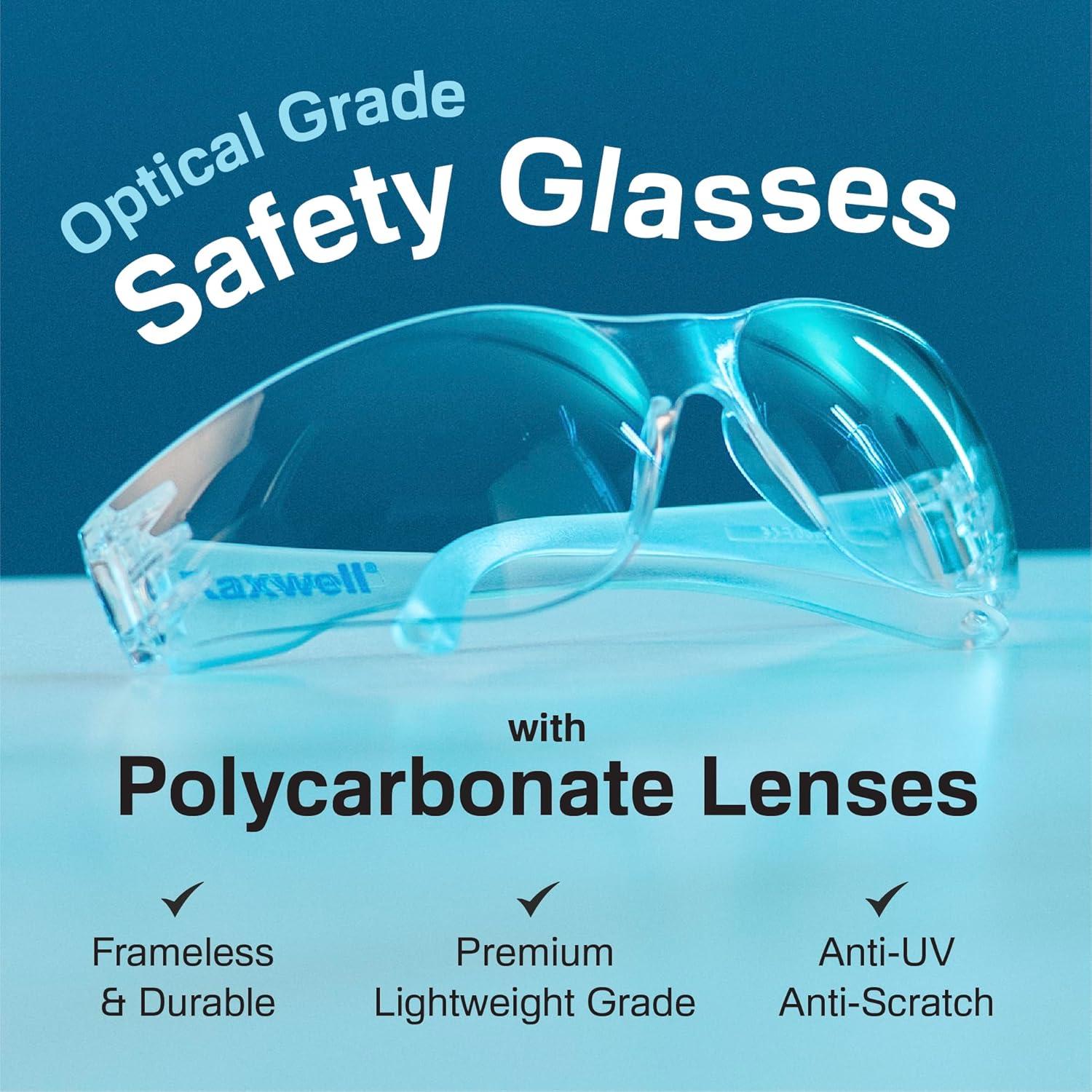 Gafas de Seguridad Raxwell Clear ANSI Z87.1 Paquete de 12