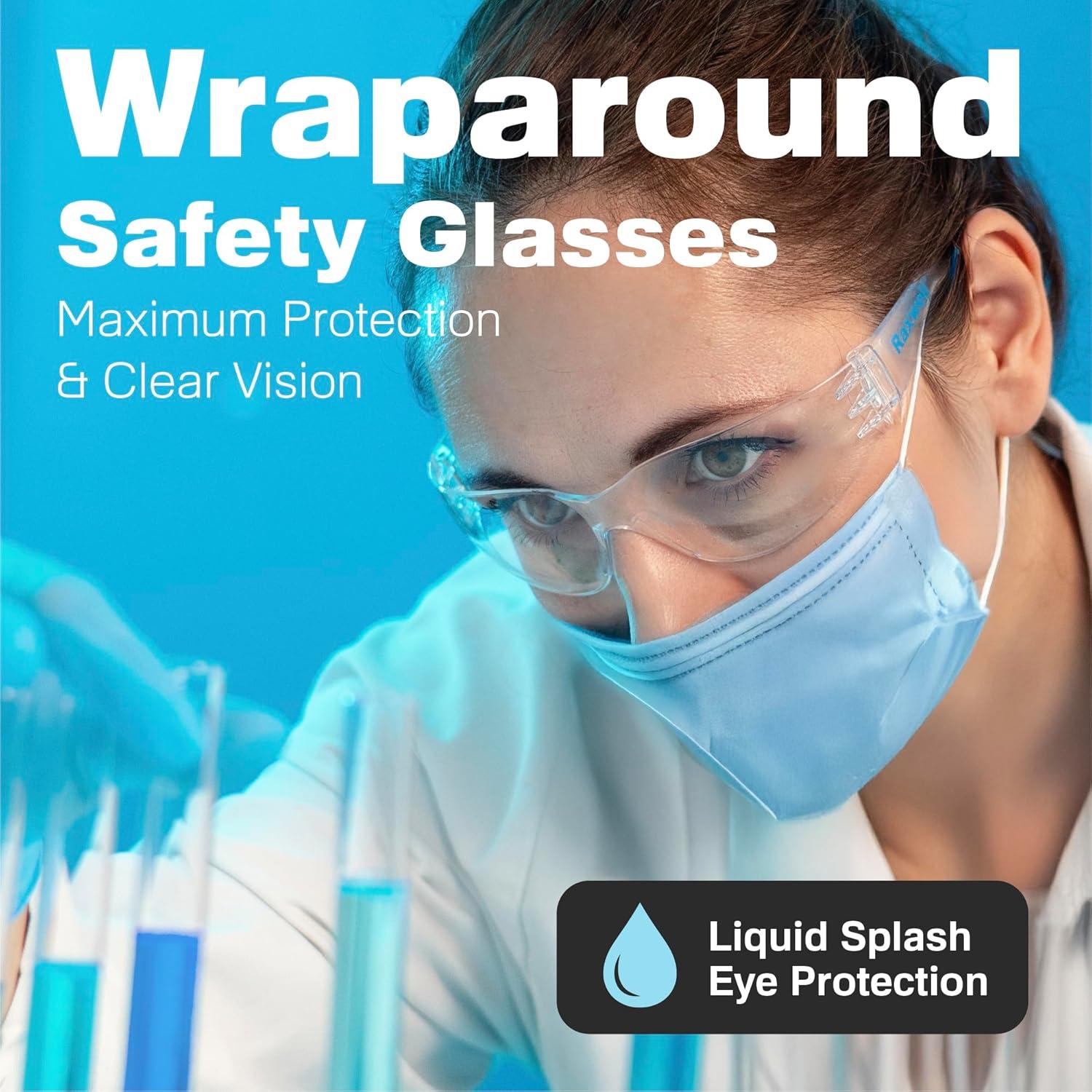 Gafas de Seguridad Raxwell Clear ANSI Z87.1 Paquete de 12