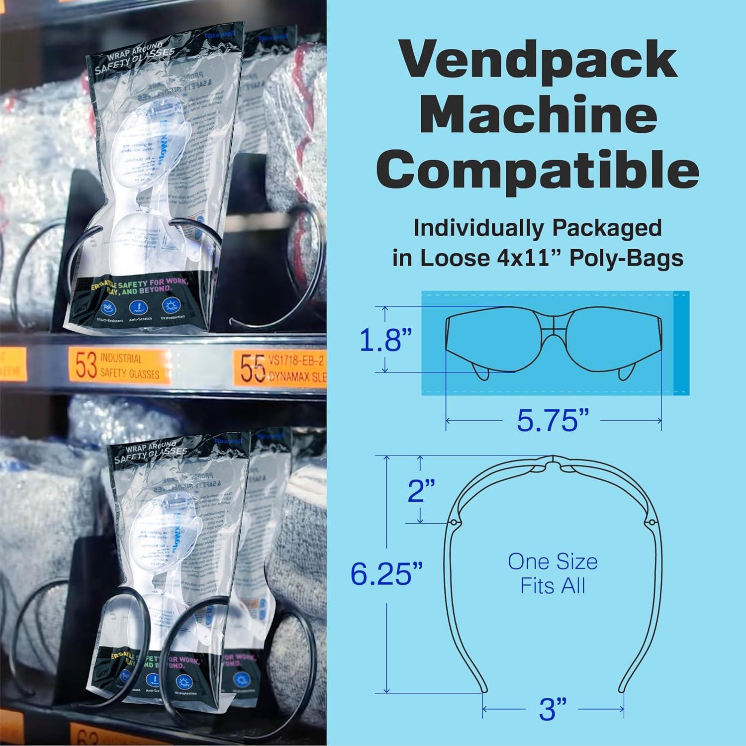 Gafas de Seguridad Raxwell Clear ANSI Z87.1 Paquete de 12