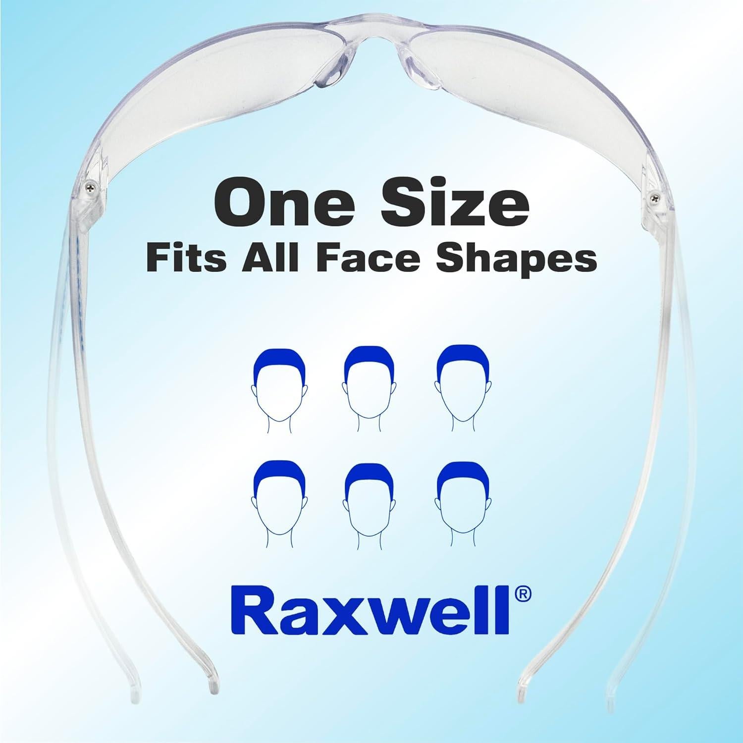 Gafas de Seguridad Raxwell Clear ANSI Z87.1 Paquete de 12