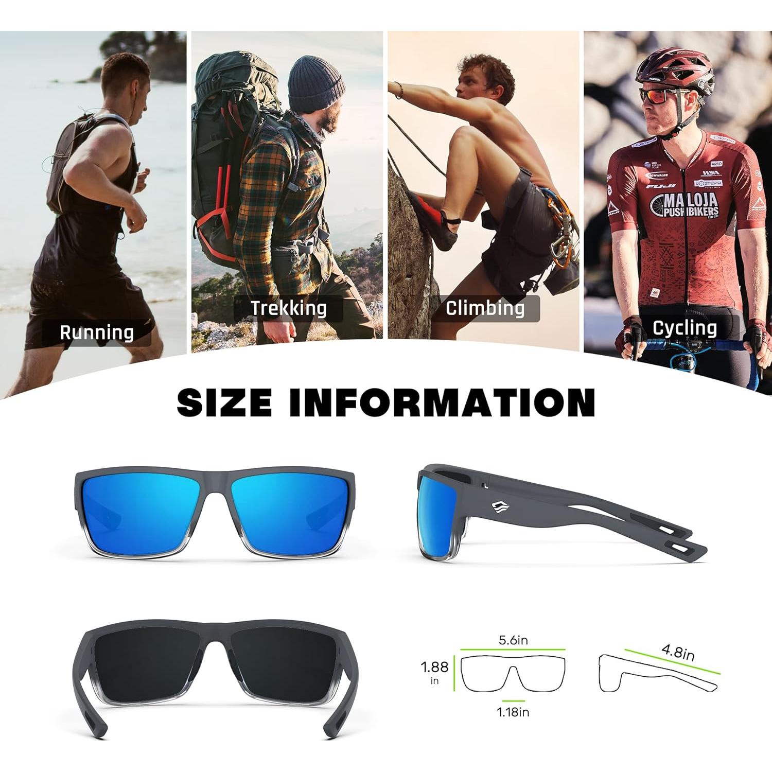 Gafas de sol deportivas polarizadas TOREGE TR26 para ciclismo y pesca