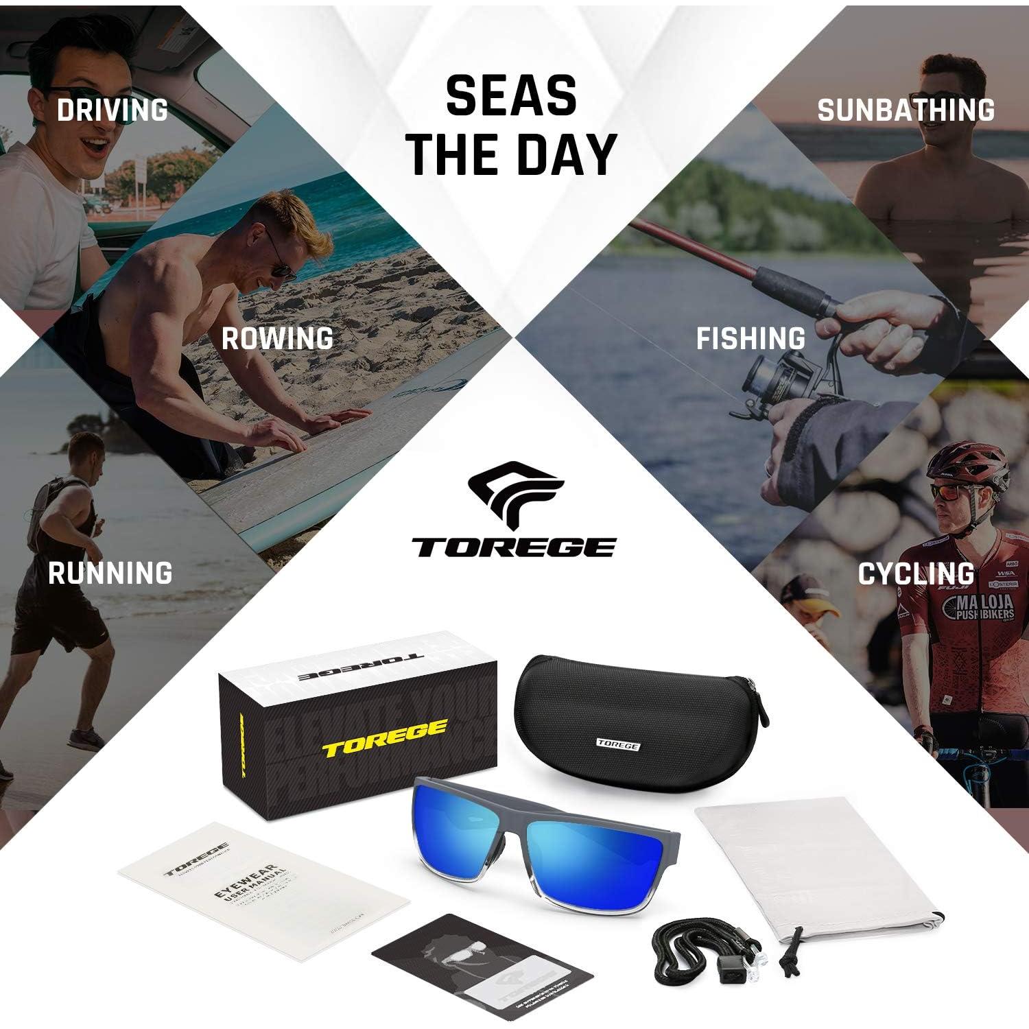 Gafas de sol deportivas polarizadas TOREGE TR26 para ciclismo y pesca