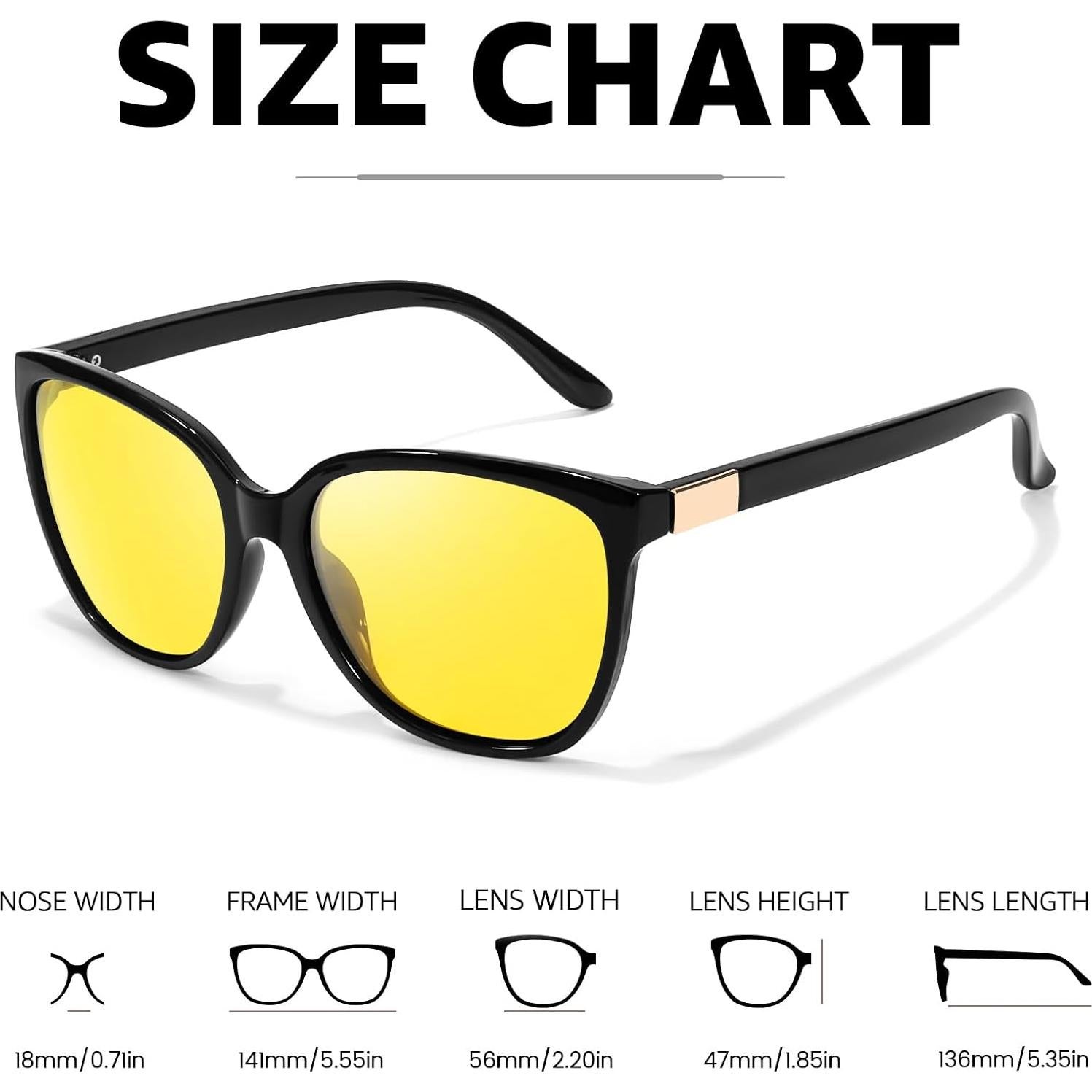 Gafas de Conducción Nocturna Myiaur Polarizadas Amarillas