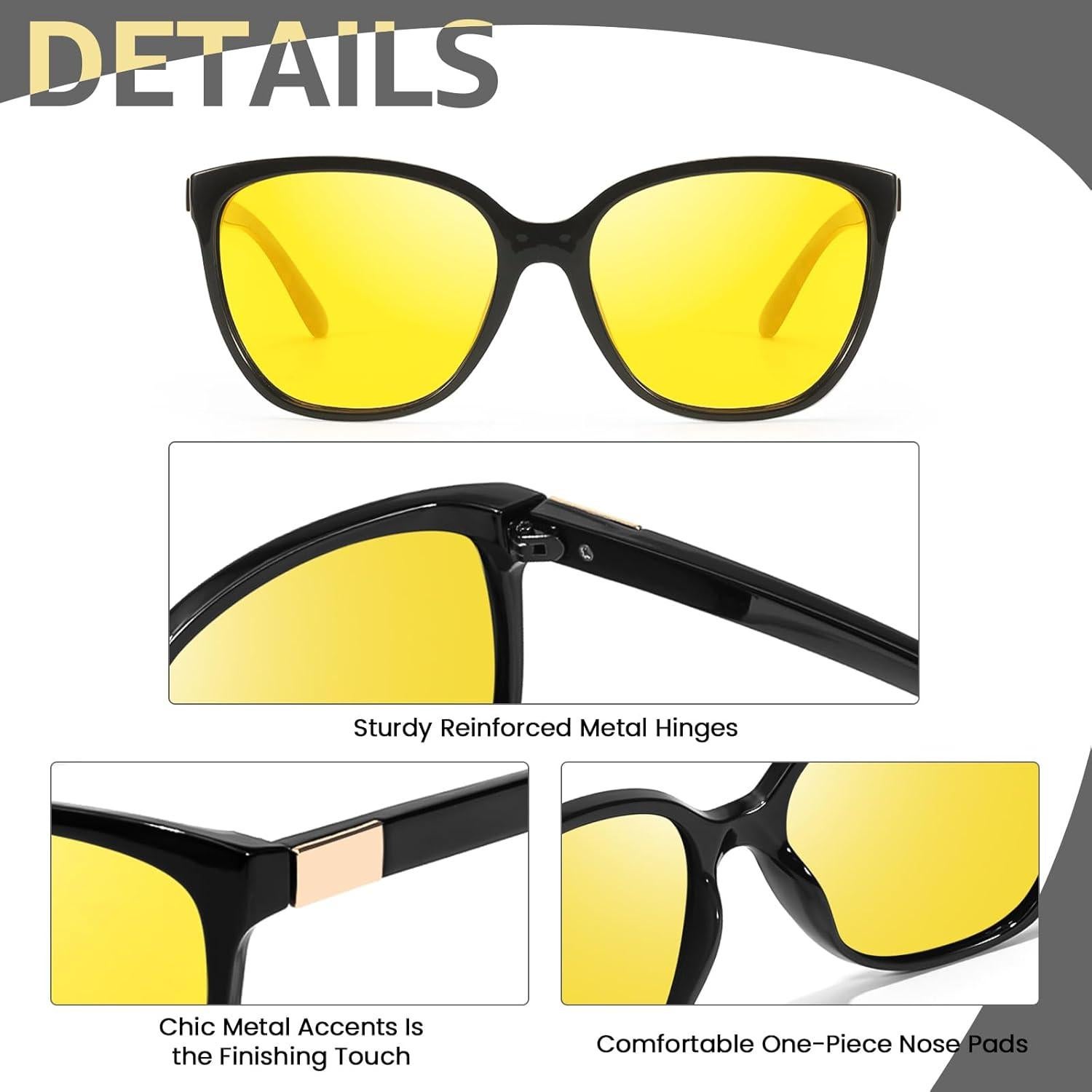 Gafas de Conducción Nocturna Myiaur Polarizadas Amarillas