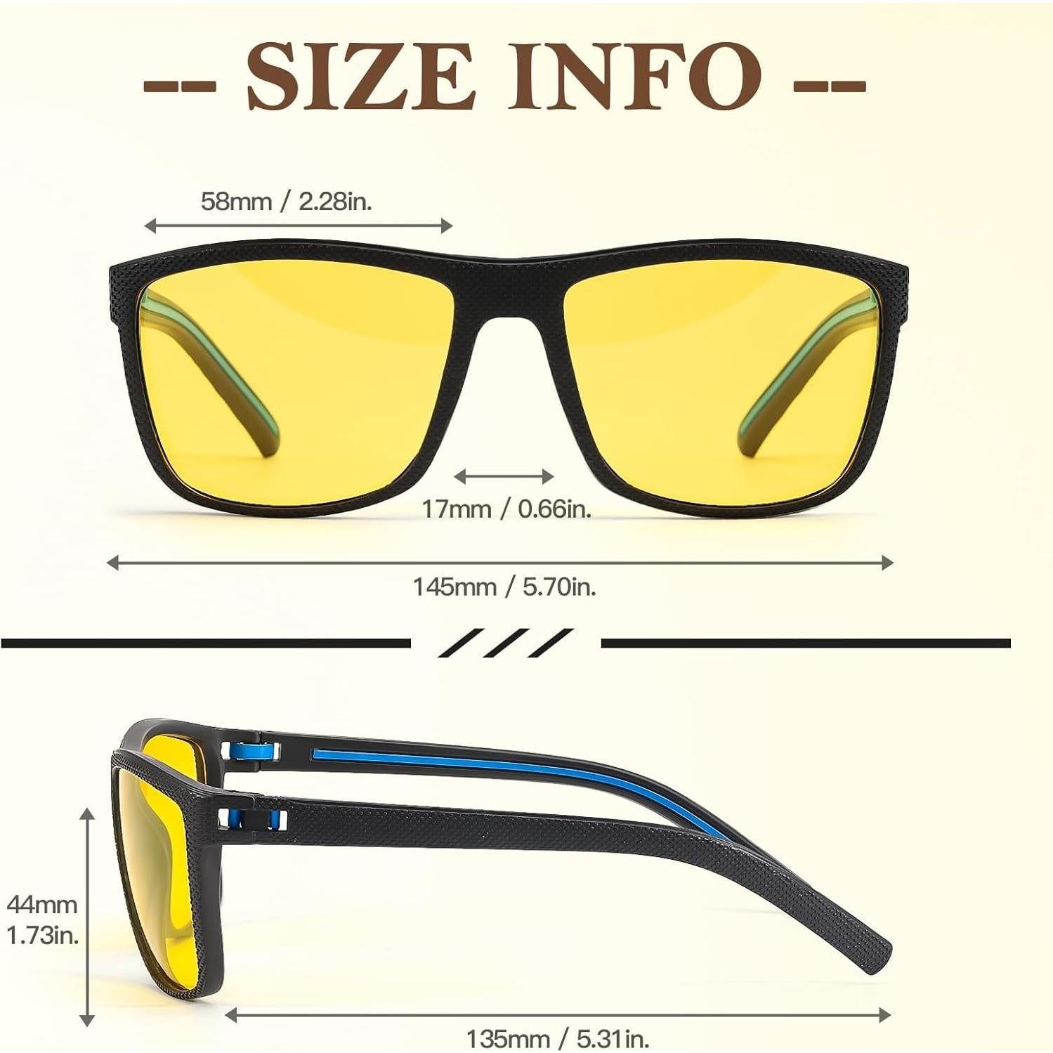 Gafas de Conducción Nocturna FIMILU Polarizadas Amarillas