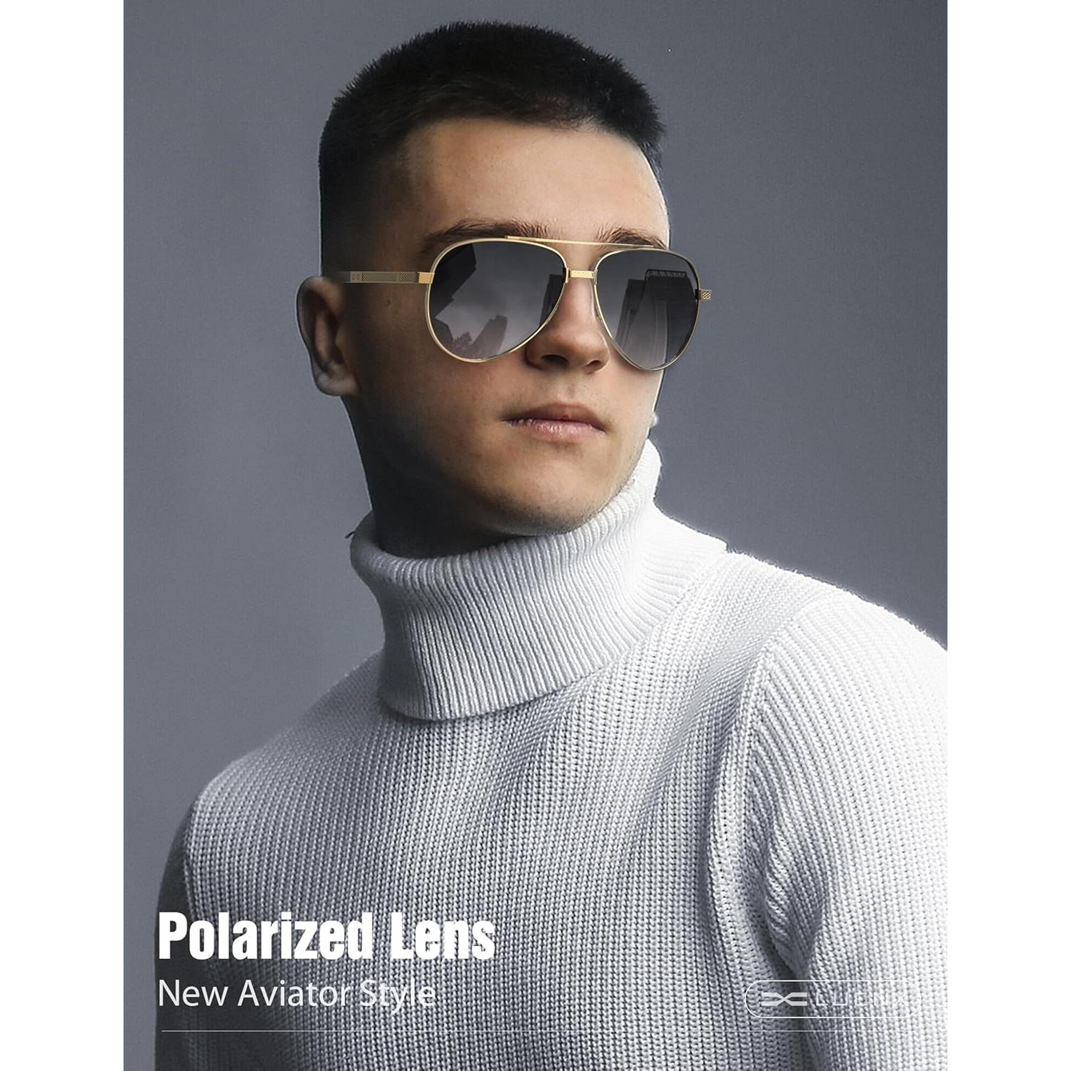 Gafas de sol LUENX Aviador Polarizadas UV400 para Hombres y Mujeres