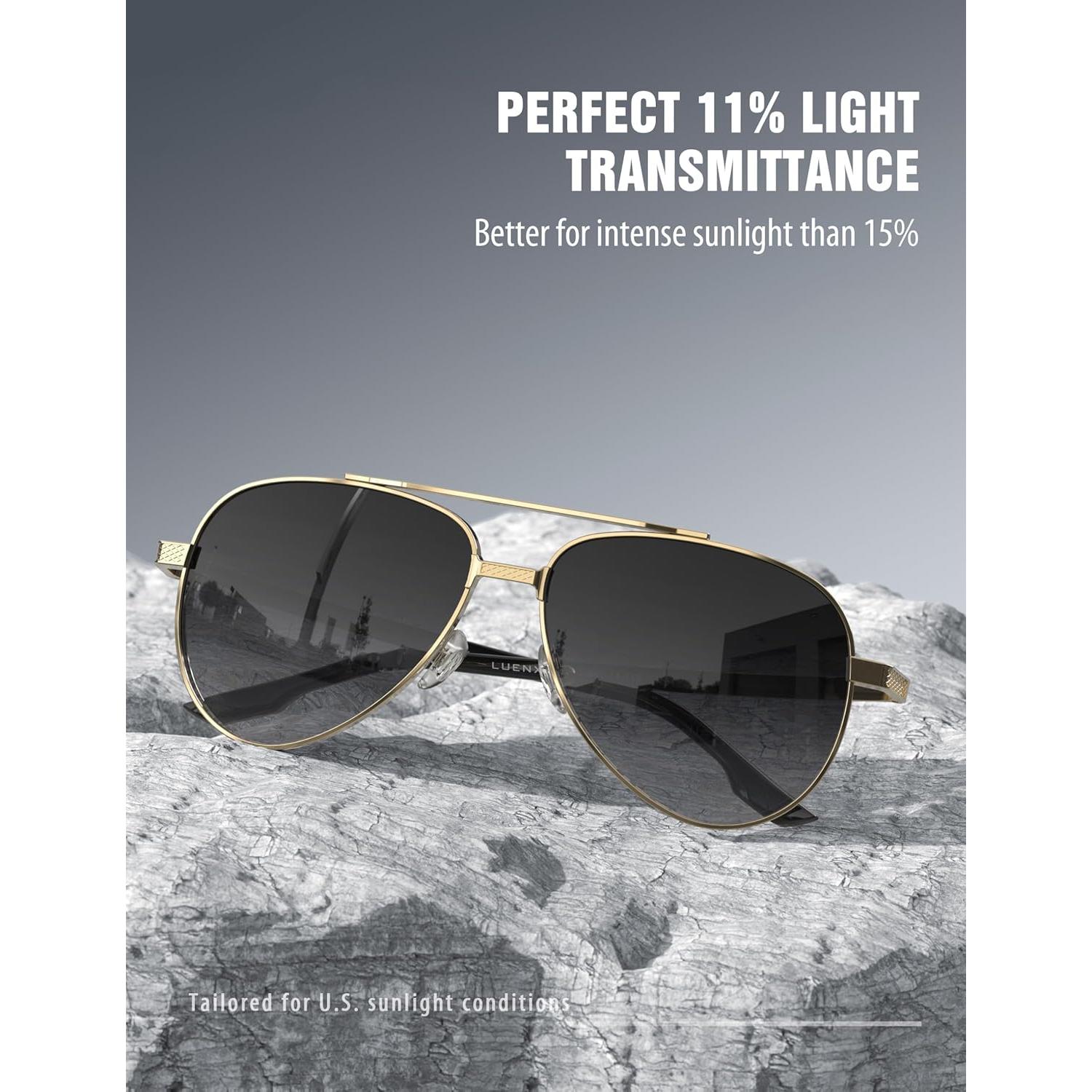 Gafas de sol LUENX Aviador Polarizadas UV400 para Hombres y Mujeres