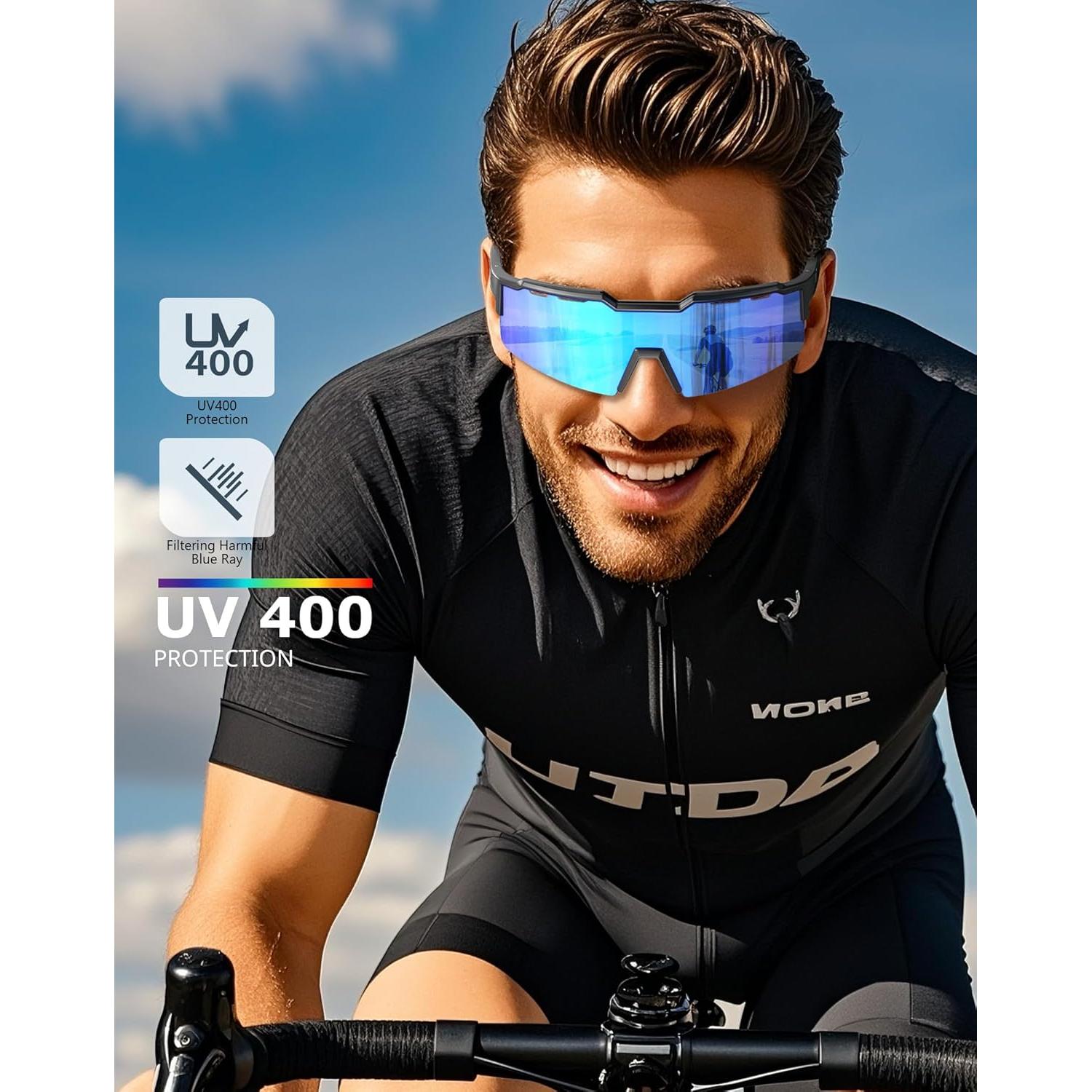 Gafas de Sol Deportivas KALIYADI Polarizadas UV400 Hombres