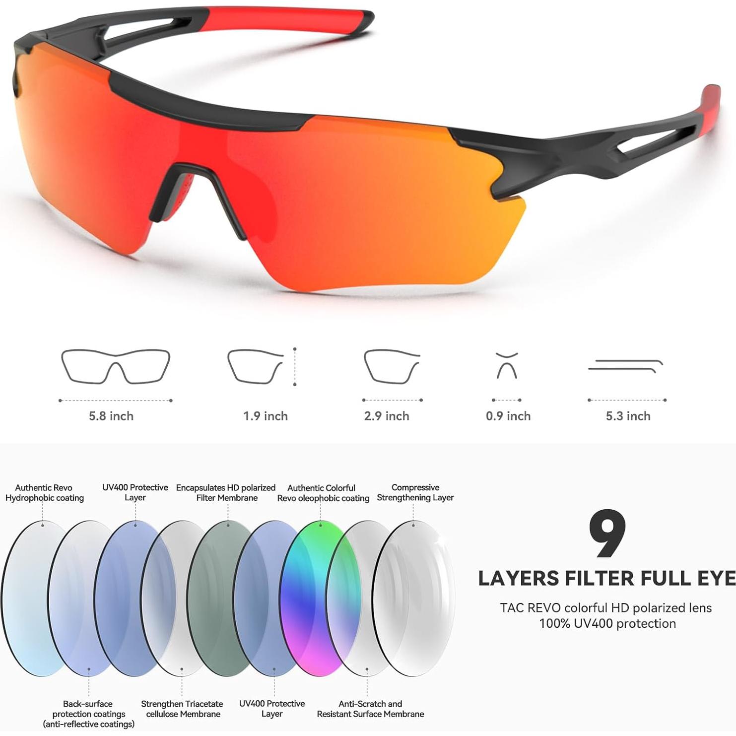 Gafas de Sol Polarizadas BEACOOL TAC UV400 para Adultos