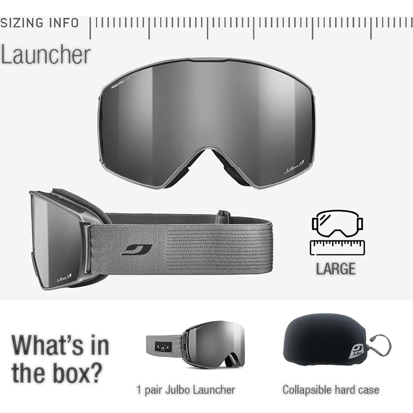 Gafas de Nieve Julbo Launcher Antivaho UV - Marco Negro Lente Rosa