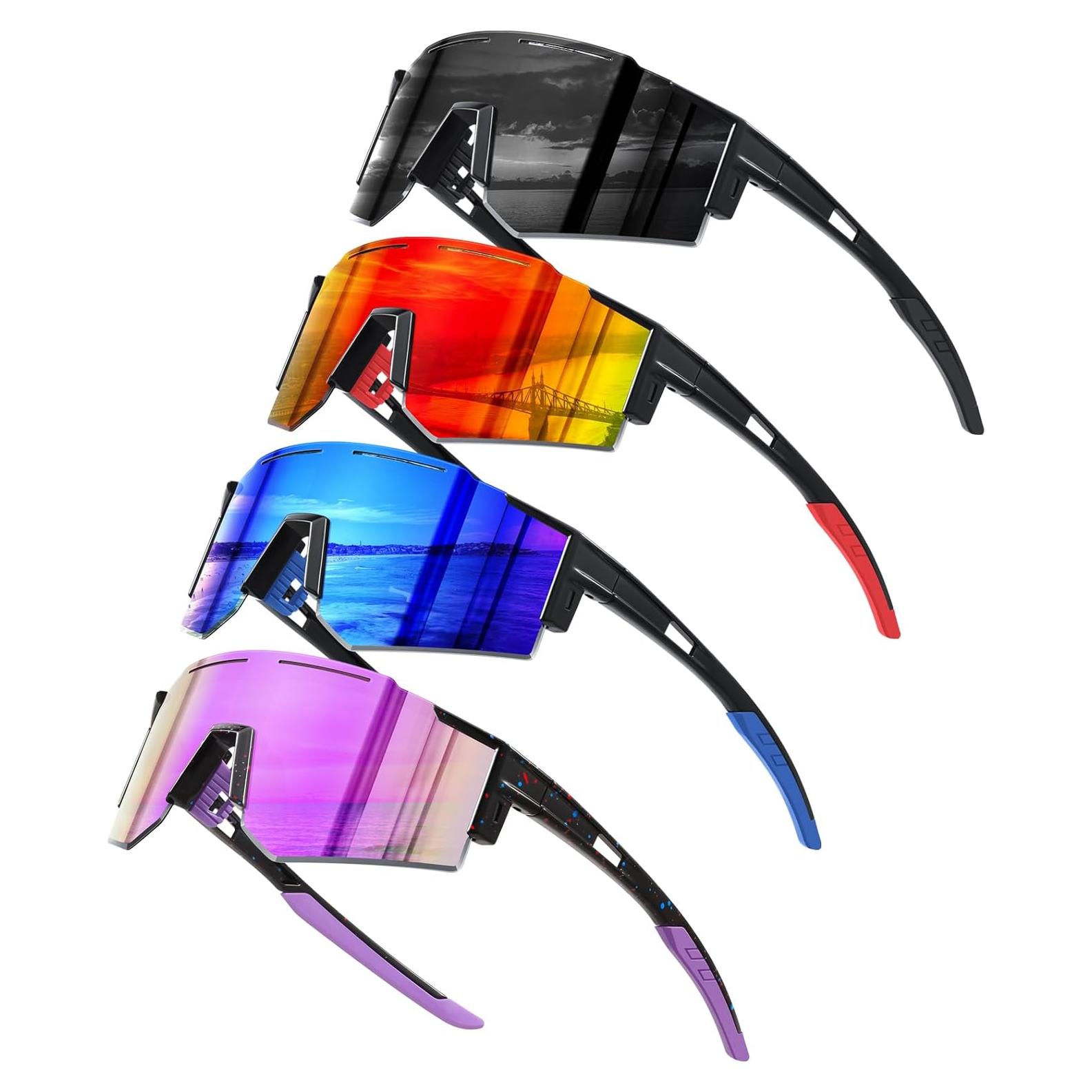 Gafas de Sol Deportivas Polarizadas DioKiw 4 Pack Hombres