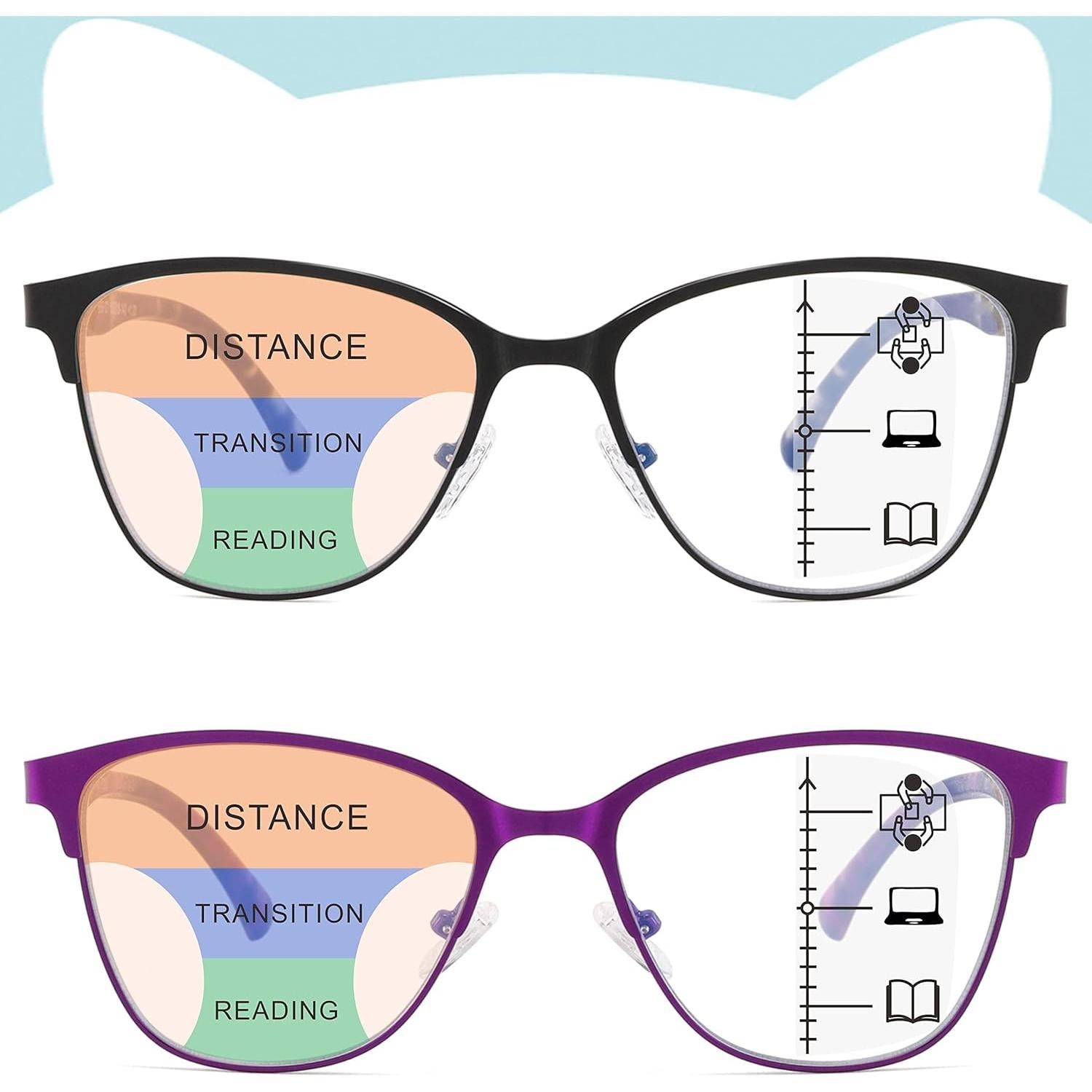 Gafas de lectura multifocal progresivas Sunamoy para mujeres