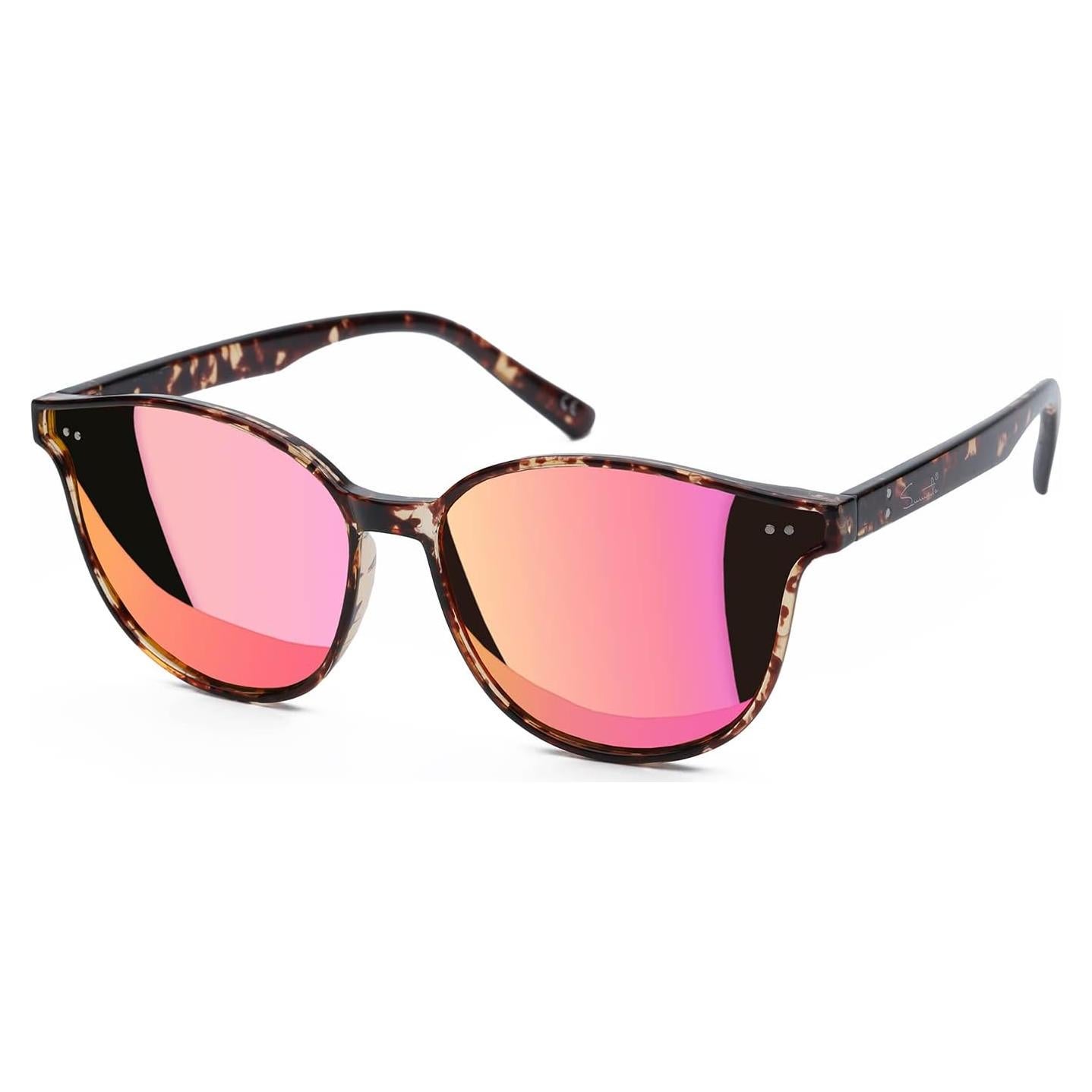 Gafas de sol Sumato UV400 para mujeres tortuga con lente rosa