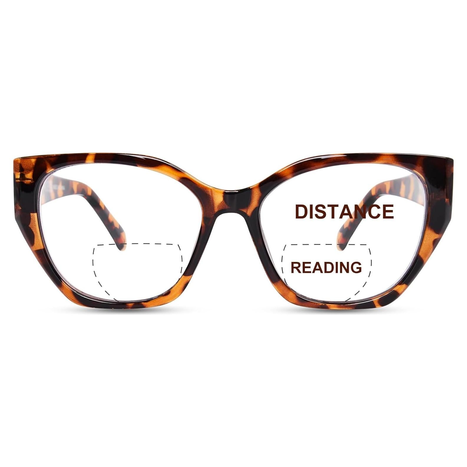 Gafas de lectura bifocal FONHCOO para mujer, 2.5x, carey