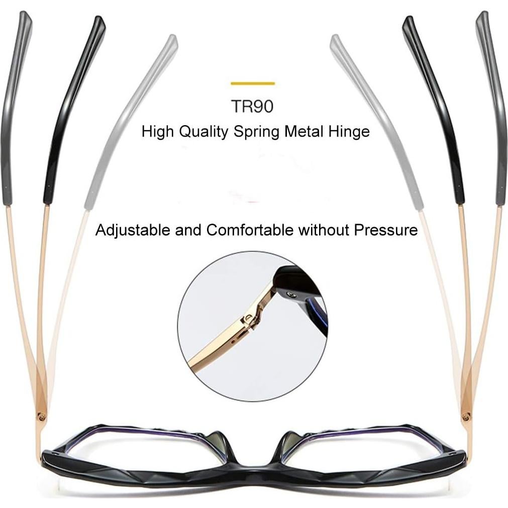 Gafas de lectura ojo de gato Jurchio cristal claro 2.5x