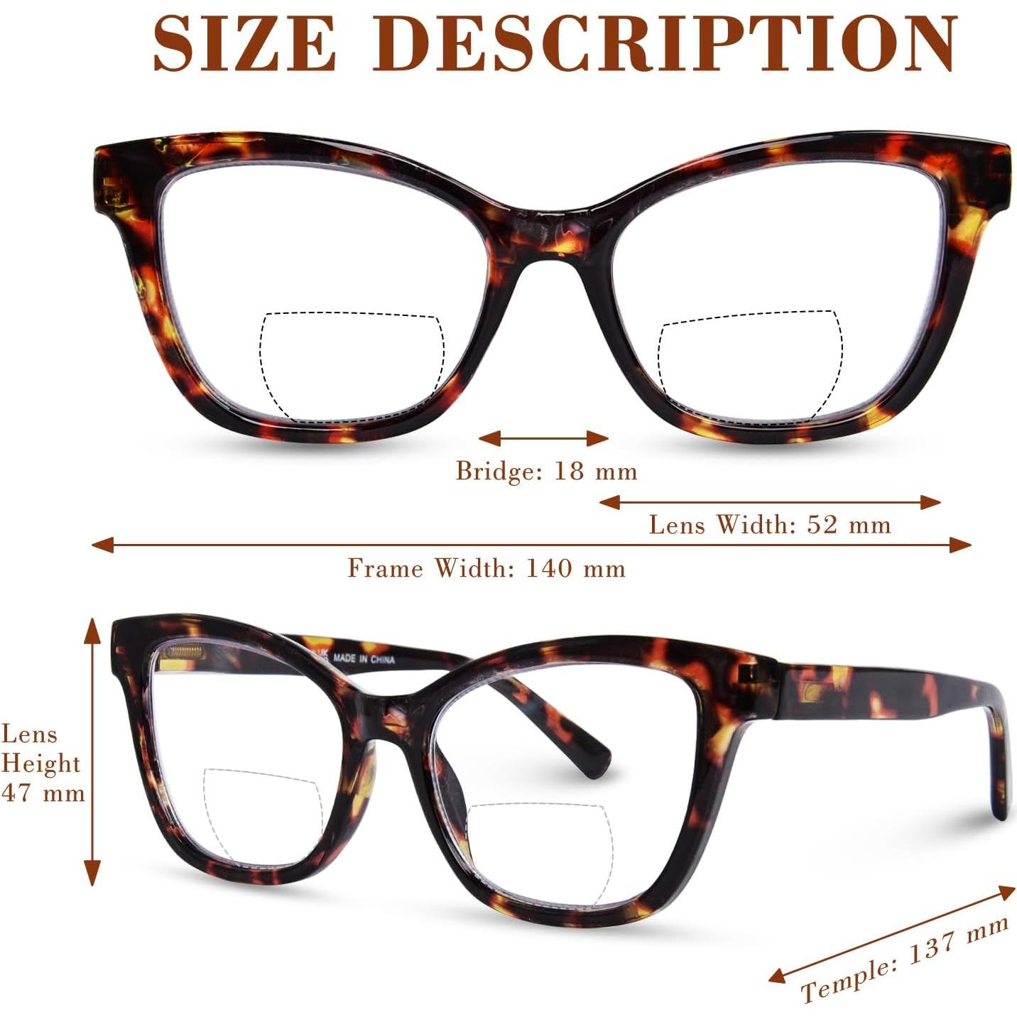 Gafas Bifocales de Lectura YUKANG Tortuga 2.0x Antirreflejo