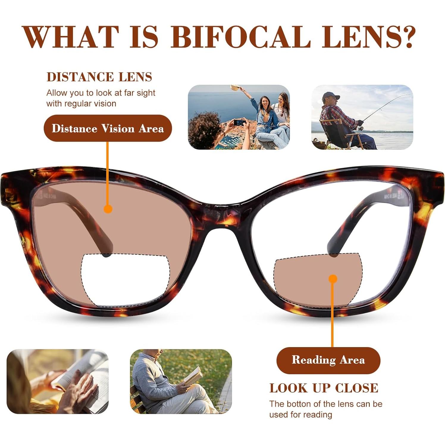 Gafas Bifocales de Lectura YUKANG Tortuga 2.0x Antirreflejo