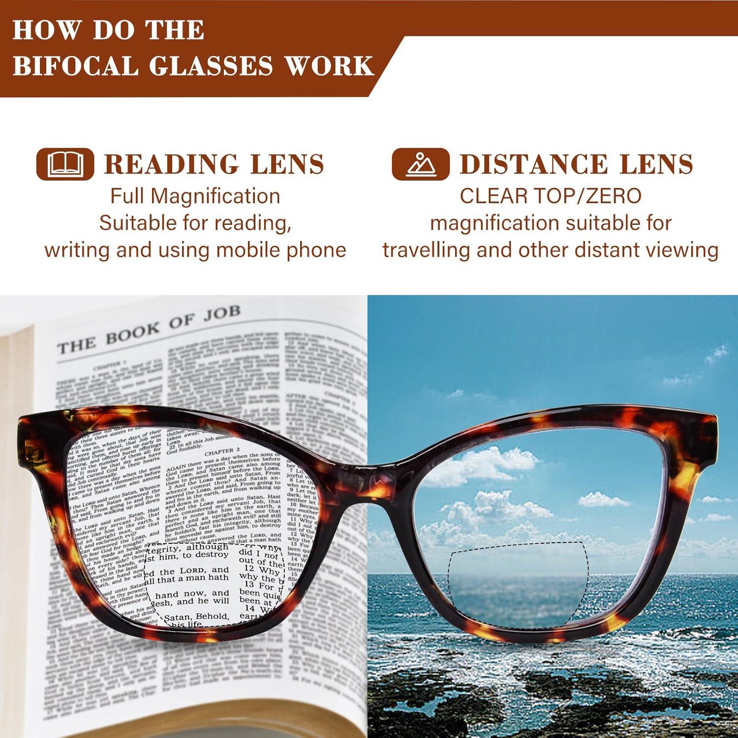 Gafas Bifocales de Lectura YUKANG Tortuga 2.0x Antirreflejo