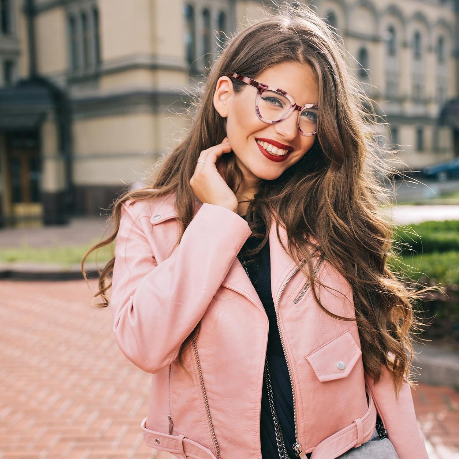 Gafas de Lectura REAVEE Ojo de Gato 4 Paquete Anti Luz Azul