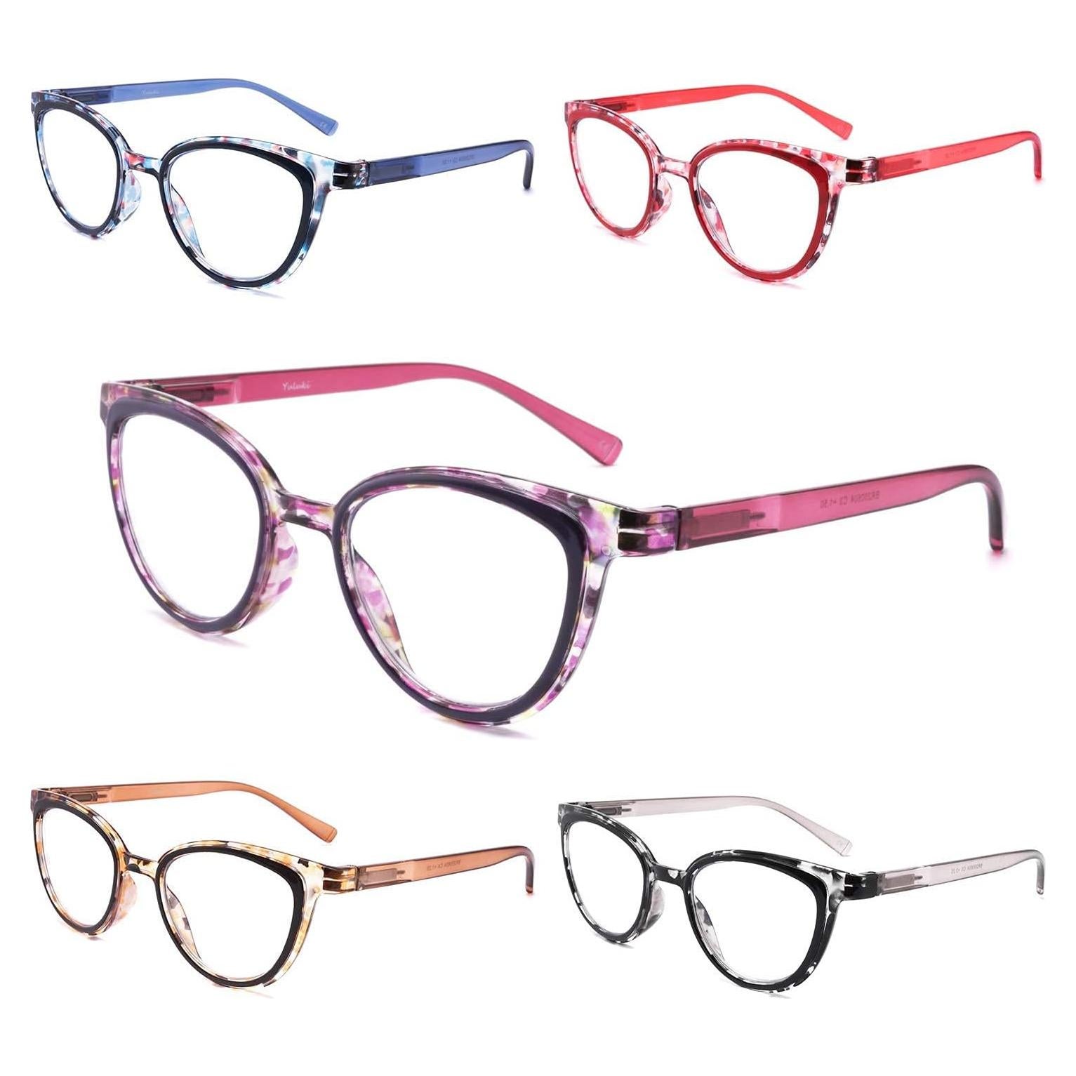 Paquete de 5 Gafas de Lectura Yuluki 1.5x Antirreflejo Mujeres