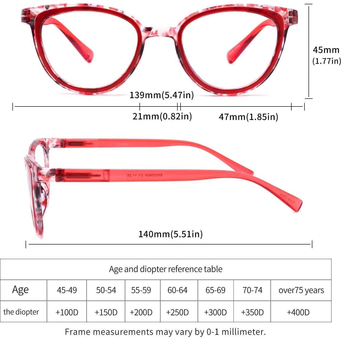 Paquete de 5 Gafas de Lectura Yuluki 1.5x Antirreflejo Mujeres