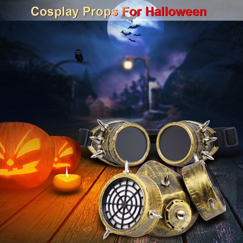 Máscara de Gas Steampunk COMBIUBIU con Gafas y Filtro