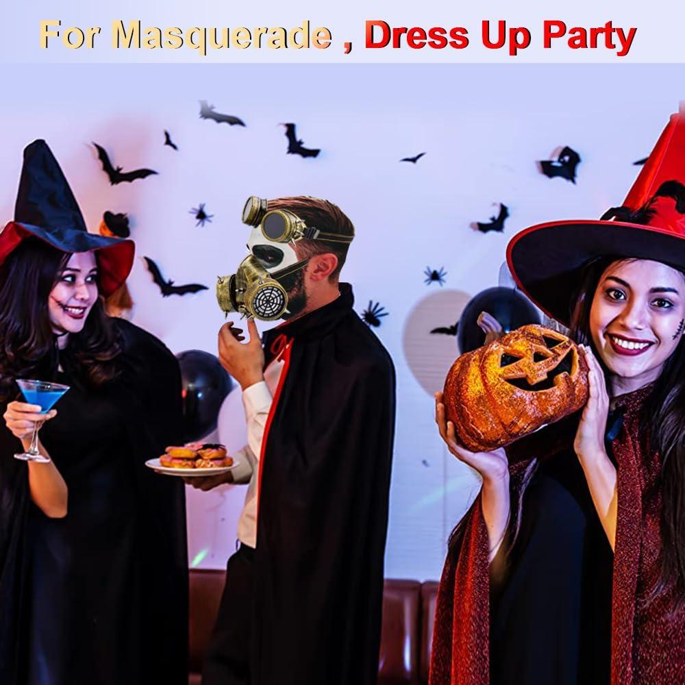 Máscara de Gas Steampunk COMBIUBIU con Gafas y Filtro