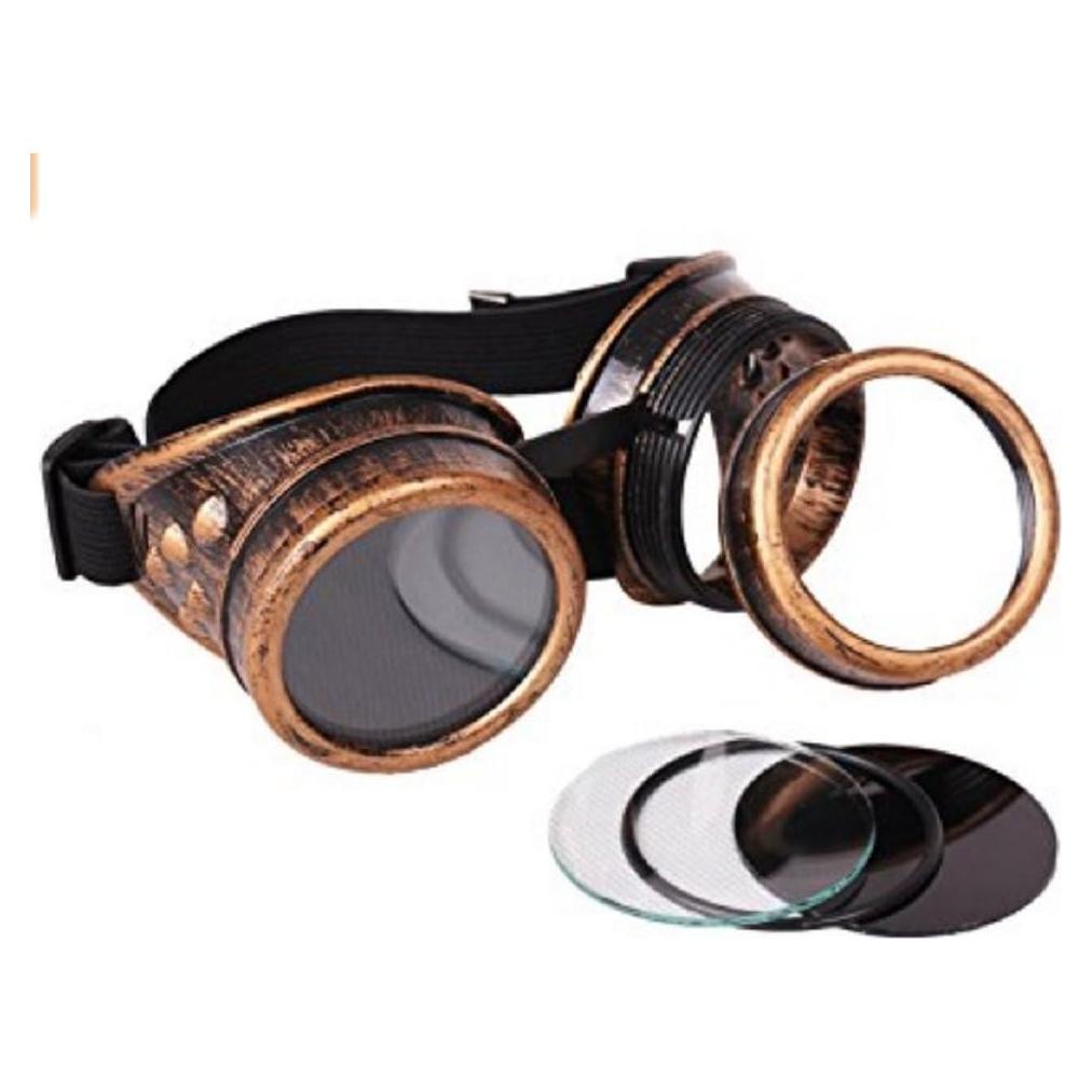 Gafas Steampunk Loftus International bronce negro unisex