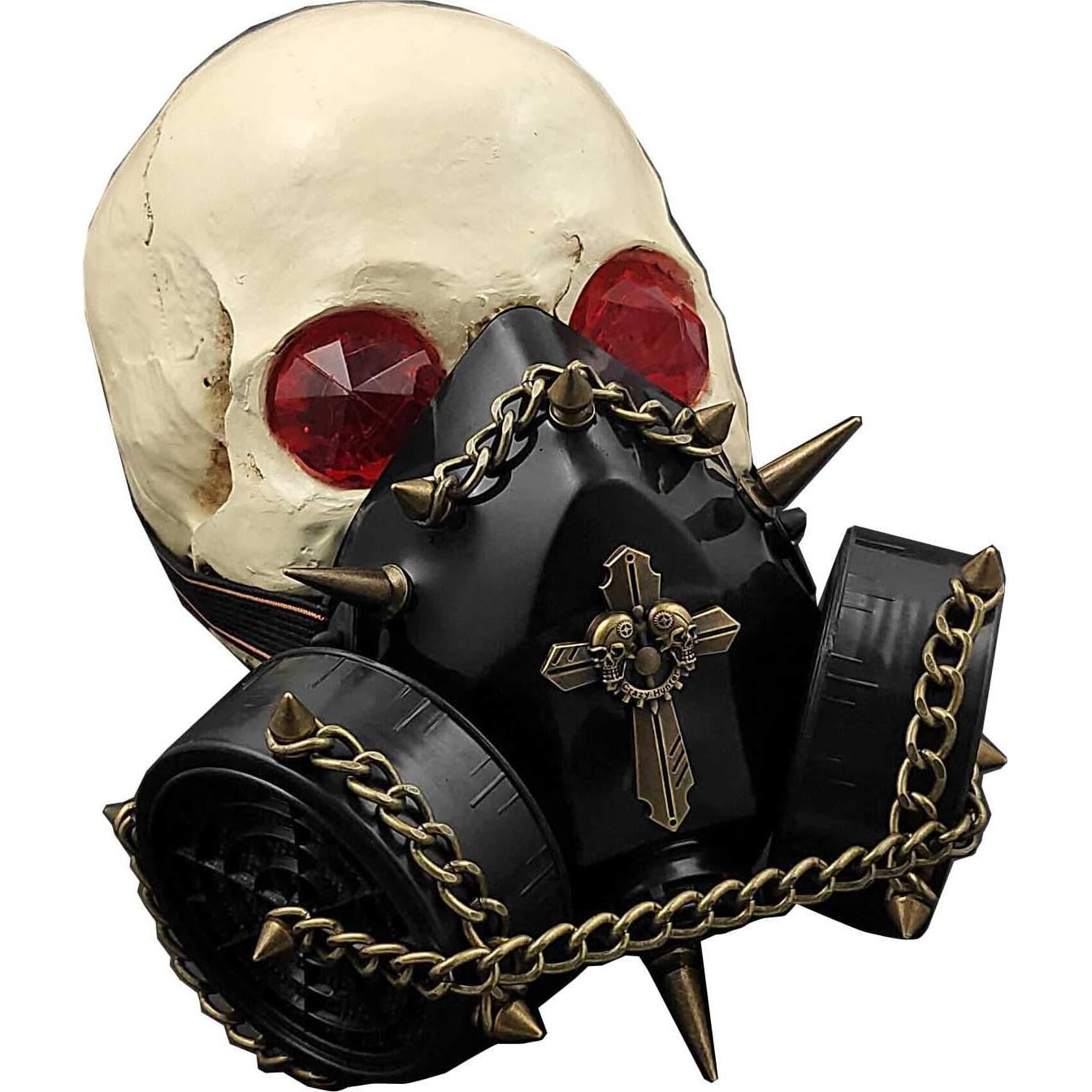 Máscara de Gas Gótica Punk Steampunk Ajustable Negra