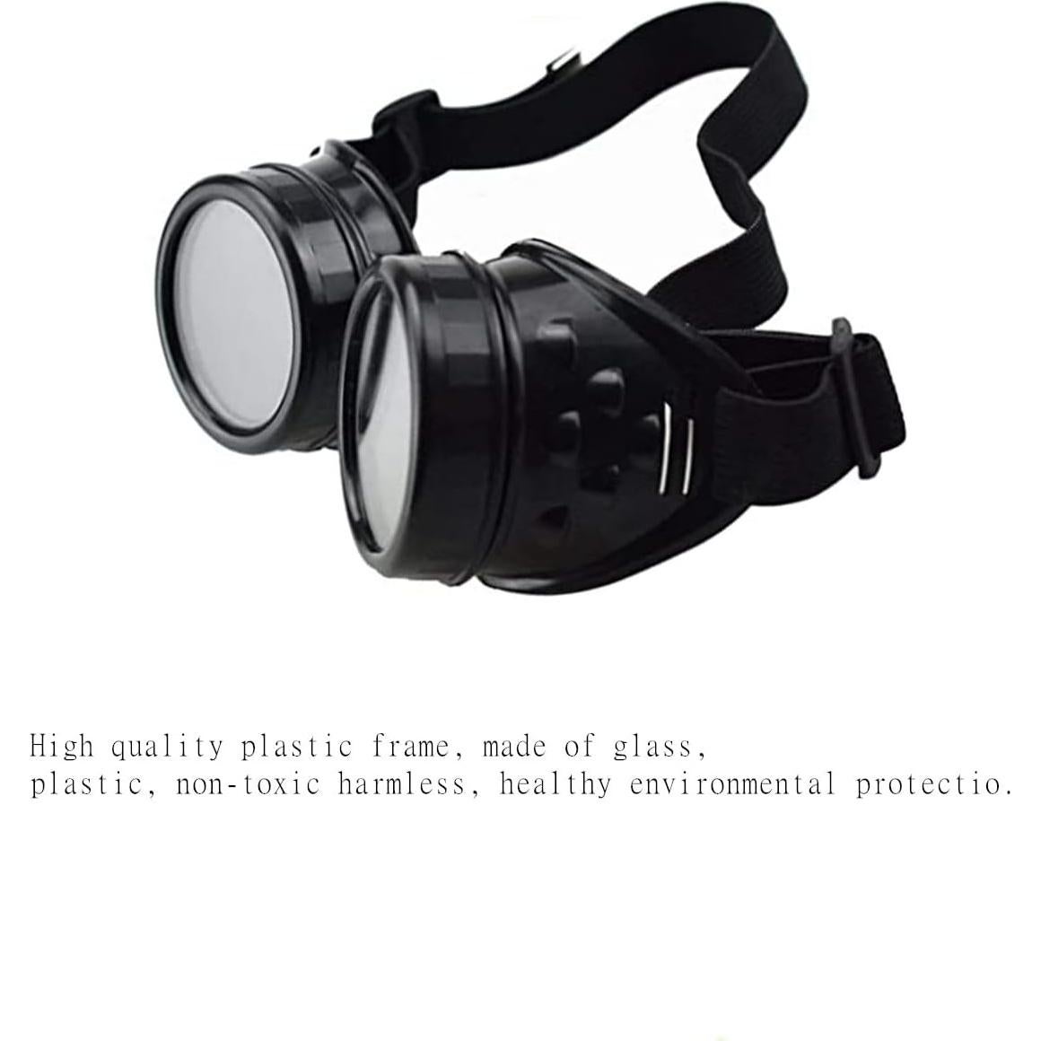 Gafas Vintage Steampunk Beetoo para Mujeres - Ajustables, Negros