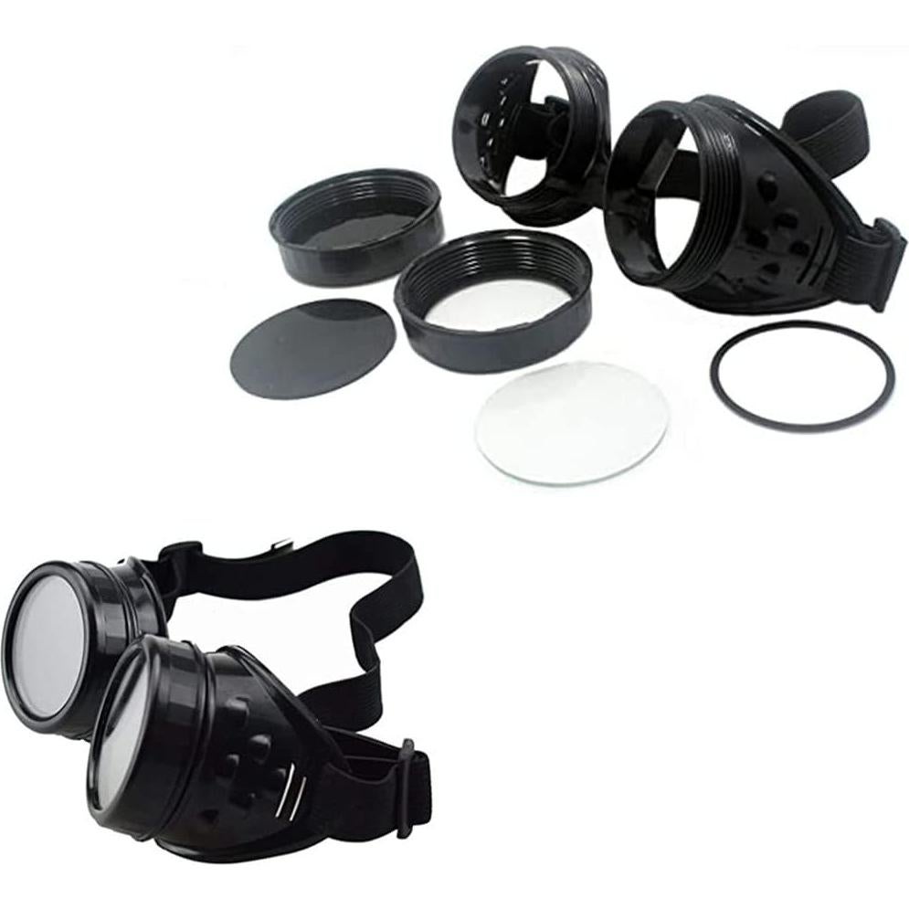 Gafas Vintage Steampunk Beetoo para Mujeres - Ajustables, Negros