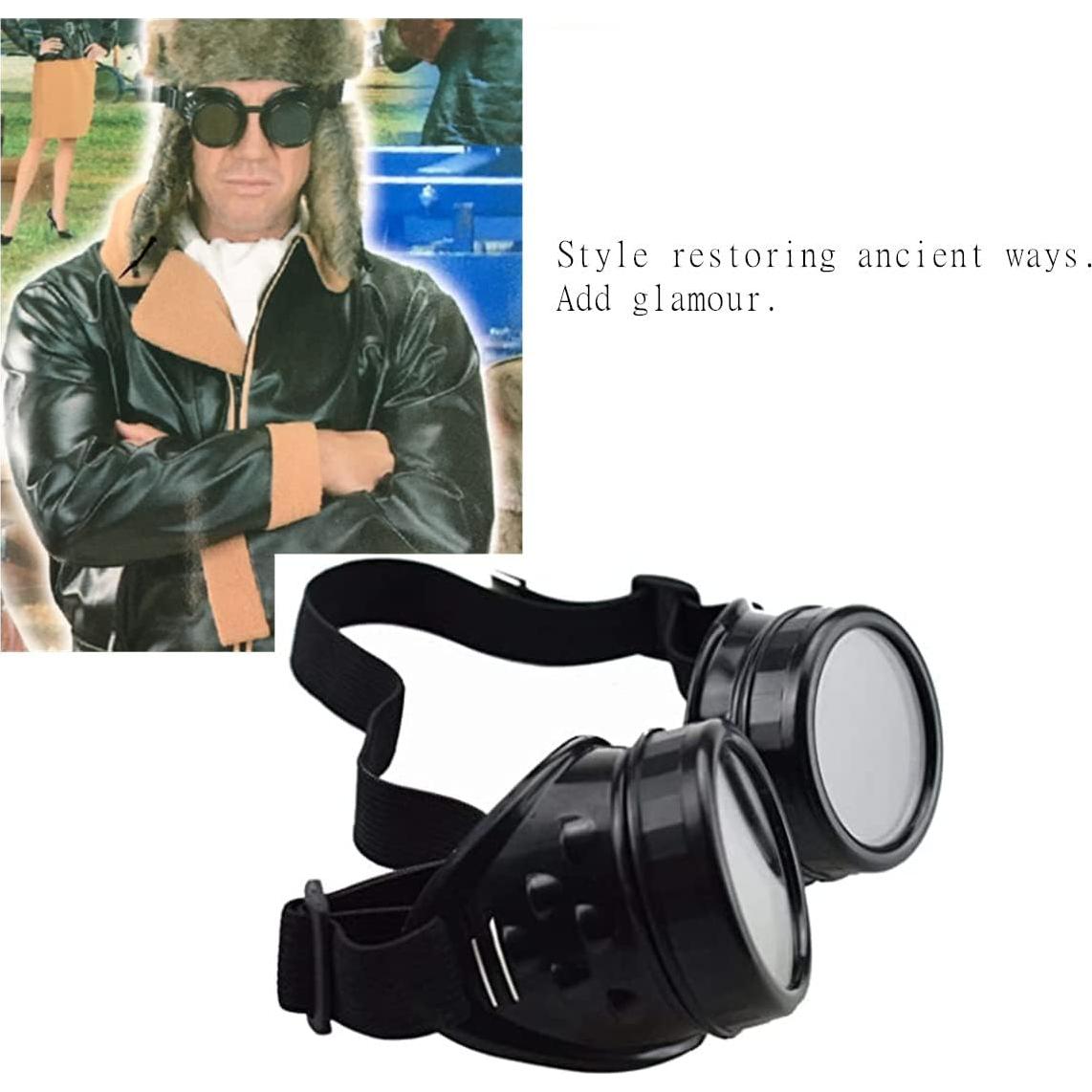 Gafas Vintage Steampunk Beetoo para Mujeres - Ajustables, Negros