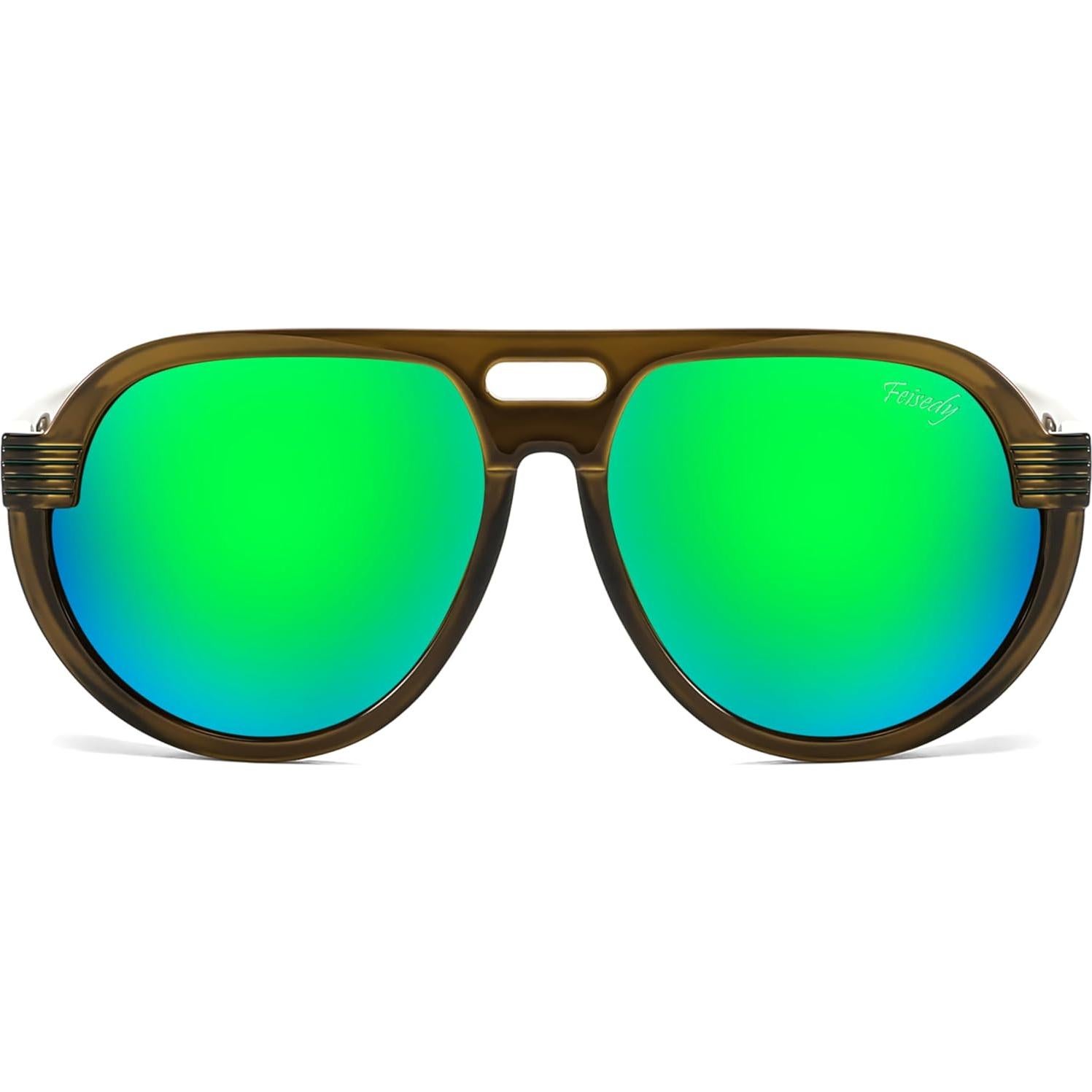 Gafas de sol aviador Steampunk FEISEDY polarizadas UV400