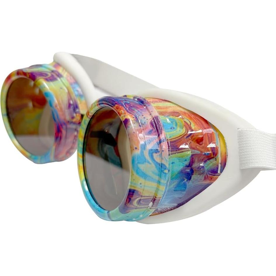 Gafas Steampunk Funky con Marco Colorido y Almohadillas de Goma