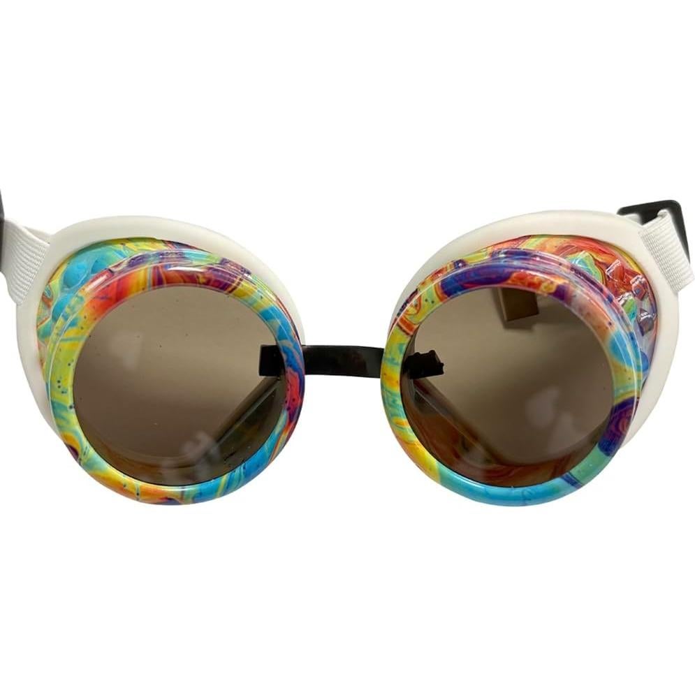 Gafas Steampunk Funky con Marco Colorido y Almohadillas de Goma