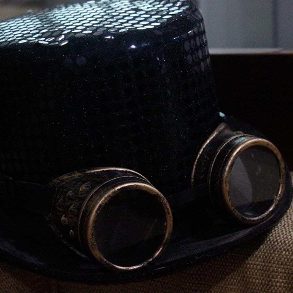 Vintage Steampunk Goggles Glasses, Halloween DIY Gothic Cosplay Costume Punk Style Eyewear, Halloween Costume Accessories for Men Women