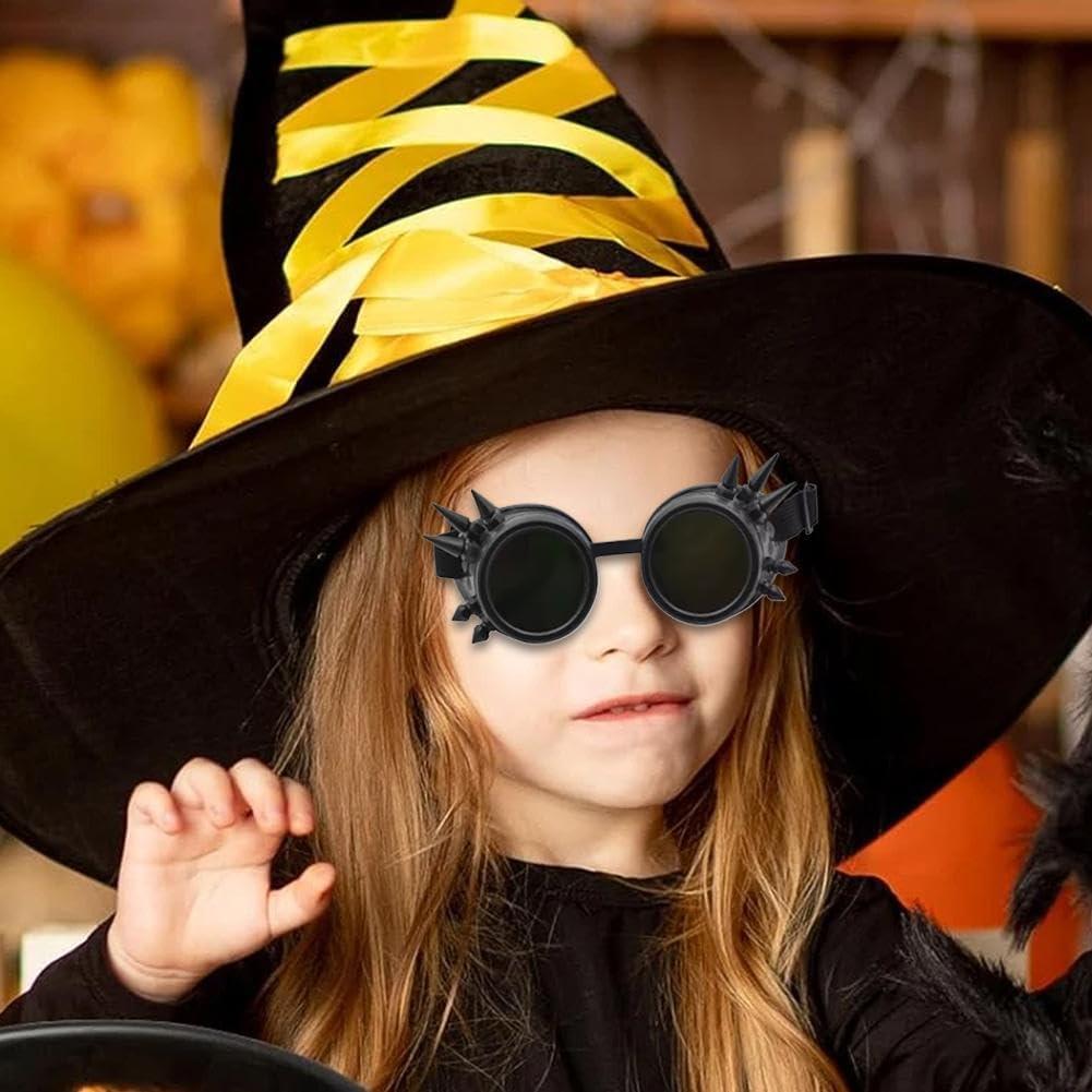 Vintage Steampunk Goggles Glasses, Halloween DIY Gothic Cosplay Costume Punk Style Eyewear, Halloween Costume Accessories for Men Women