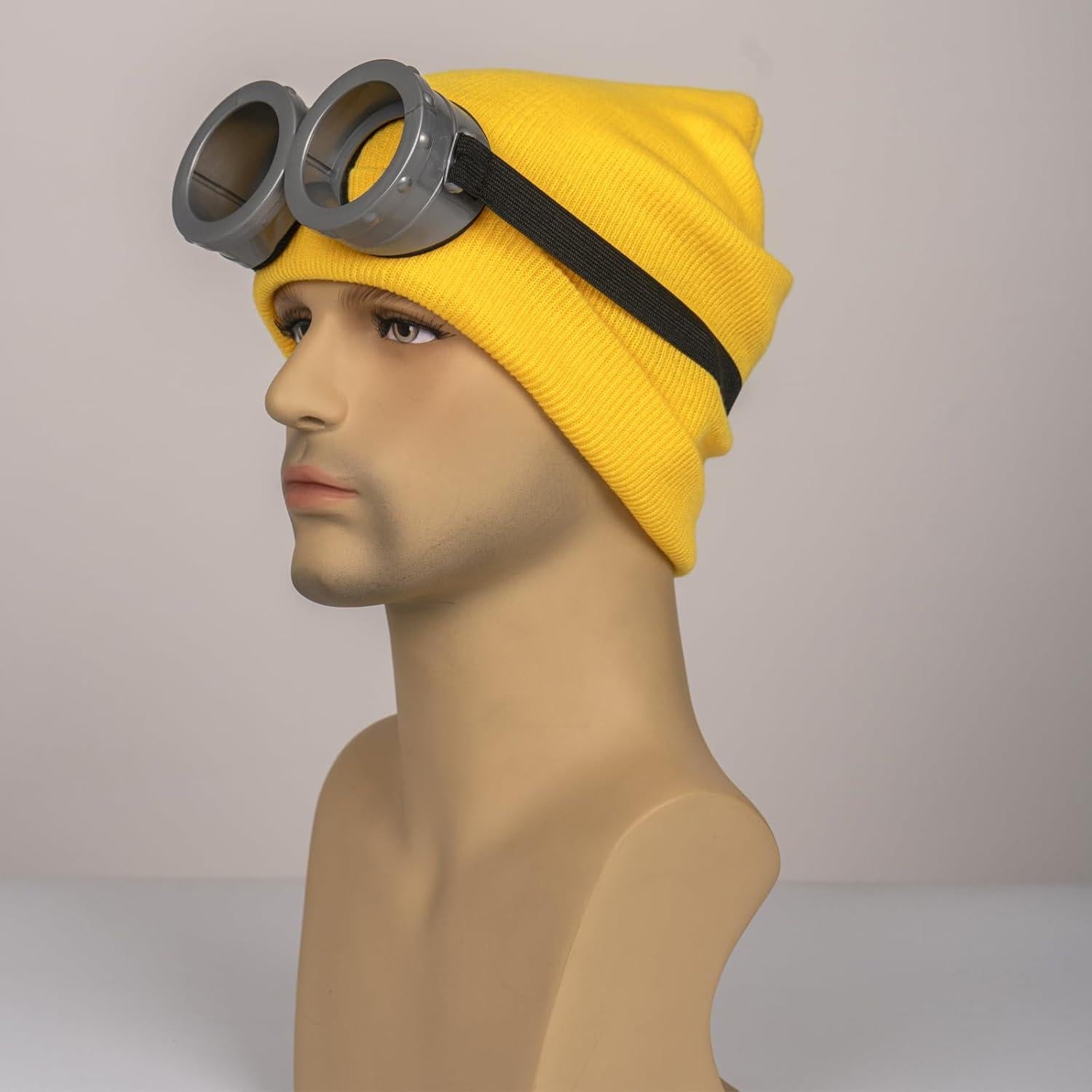 Set Disfraz Steampunk: Gafas, Sombrero Amarillo y Guantes Negros