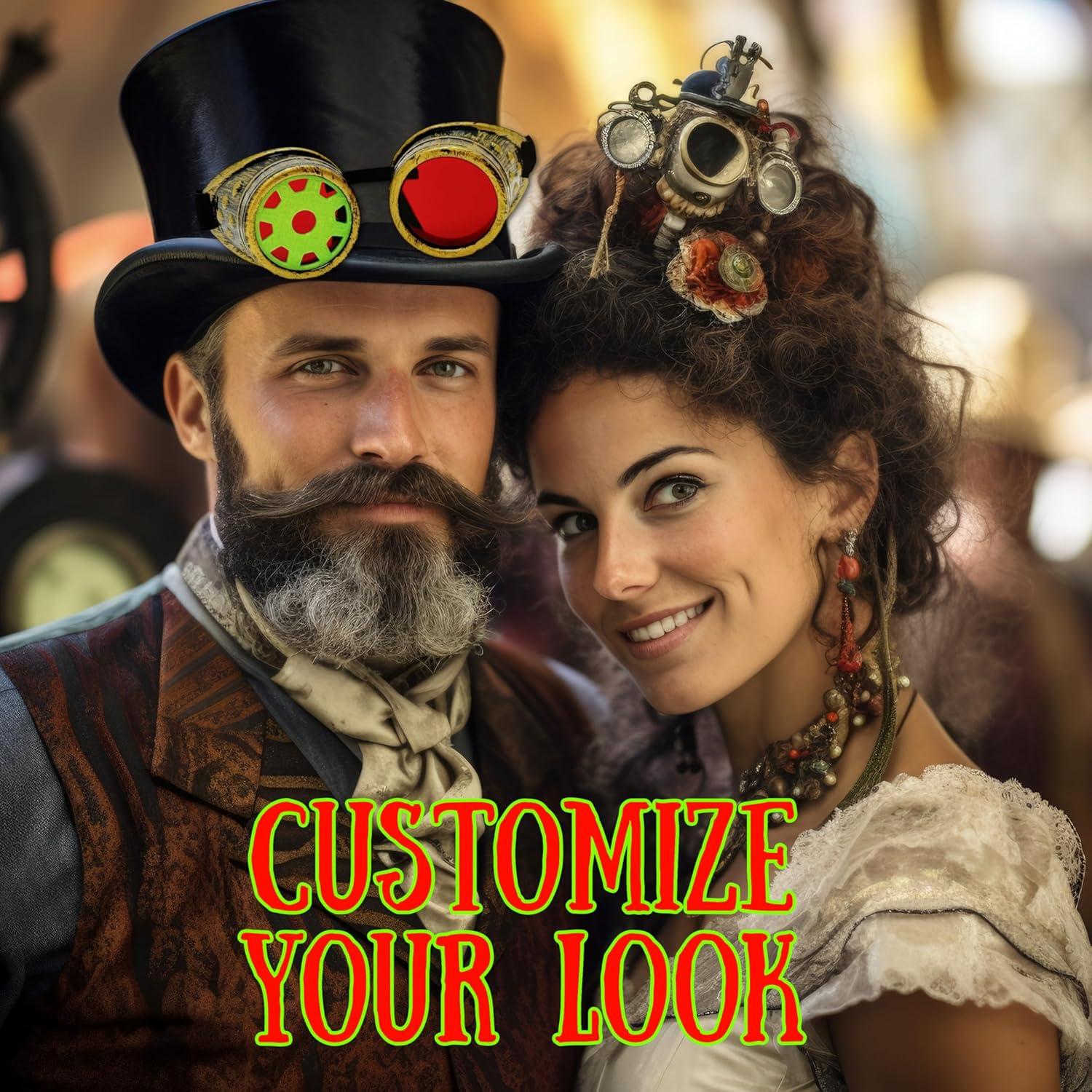 Gafas Steampunk UMBRELLALABORATORY para Cosplay y Disfraces