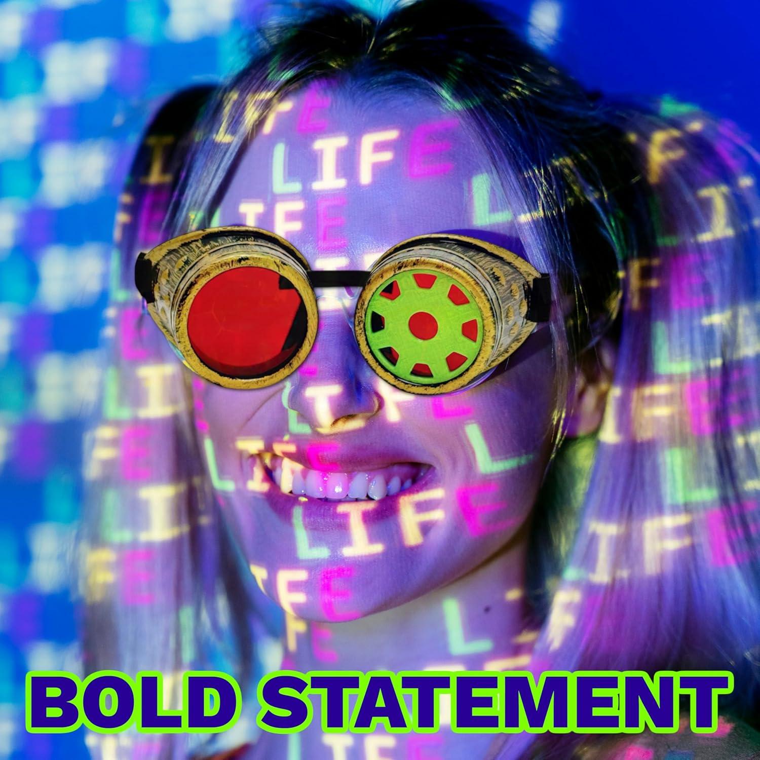 Gafas Steampunk UMBRELLALABORATORY para Cosplay y Disfraces